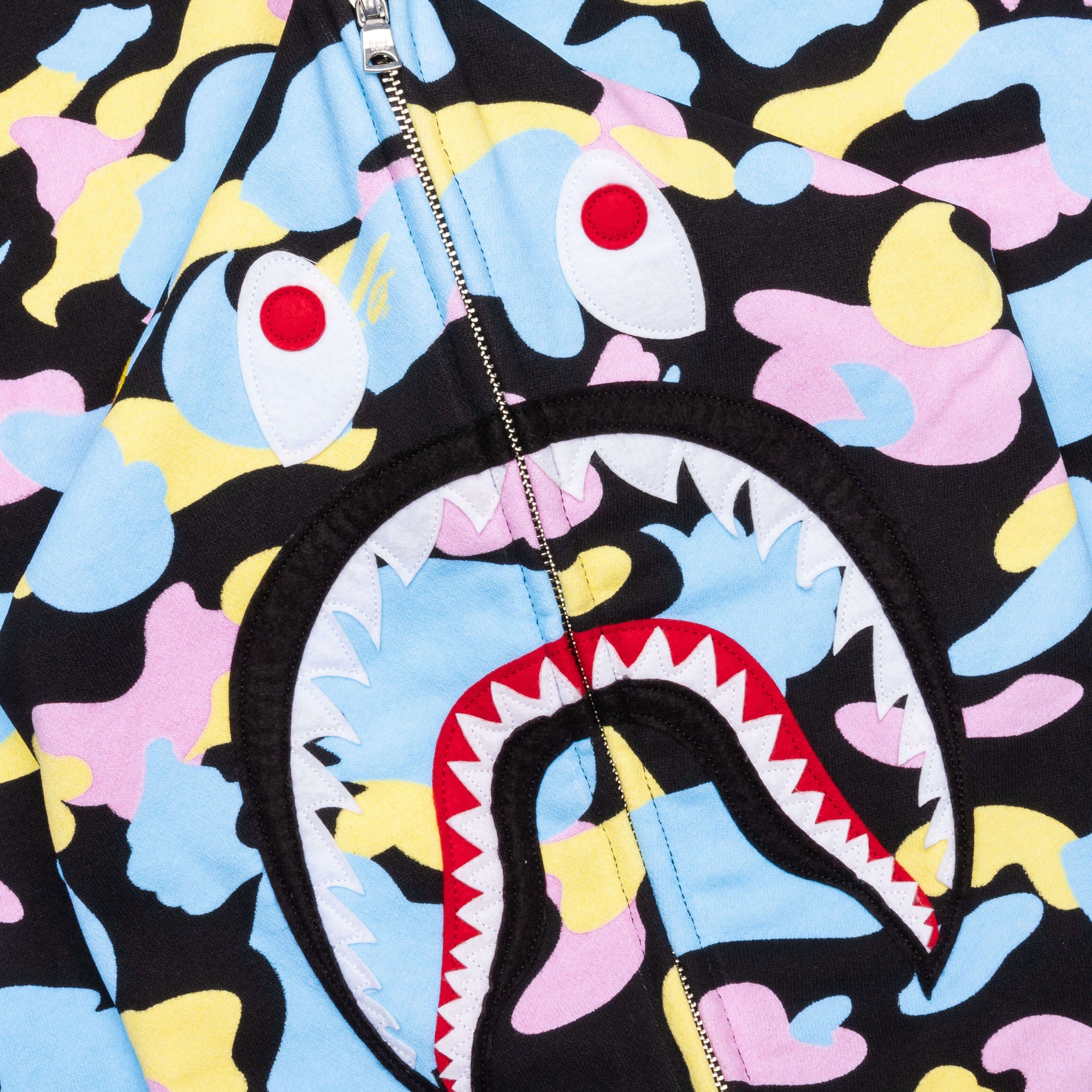 Оригінальна New Multi Camo 2nd Shark Full Zip Hoodie A bathing ape – детальний вид