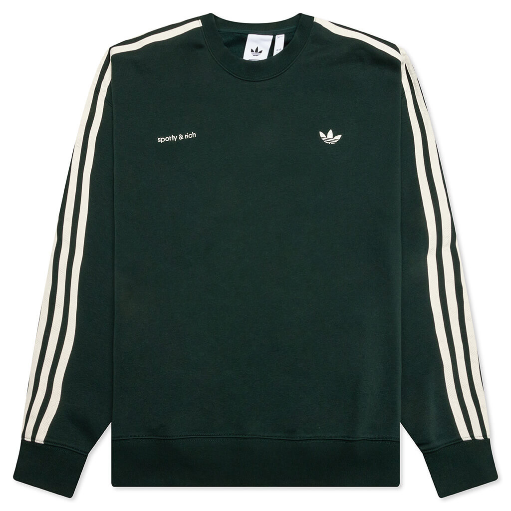 X Sporty & Rich Sweatshirt Shadow Green Adidas оригінал – Купити в Україні – боковий вид - ADIDAS