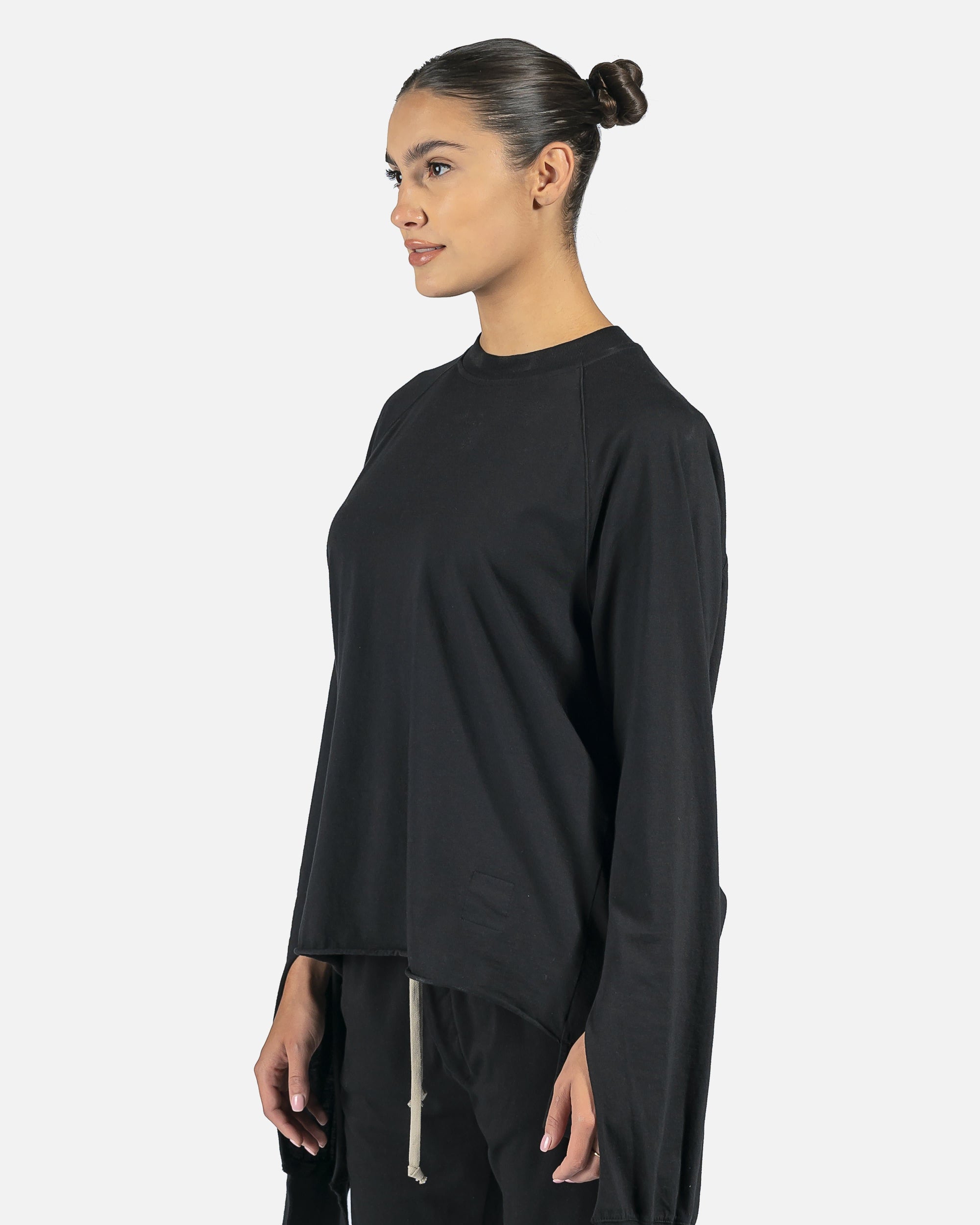 Оригінальна Vega Tee In Black Rick owens – вид ззаду