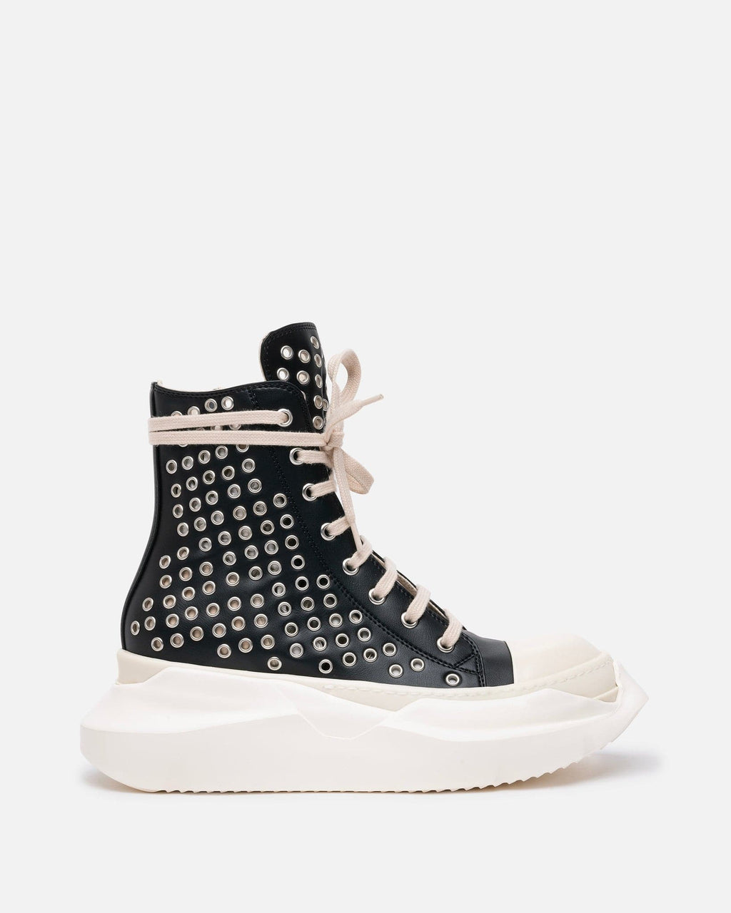 Vegan Leather Abstract Ramones In Black Rick owens – Гарантія оригінальності – боковий вид
