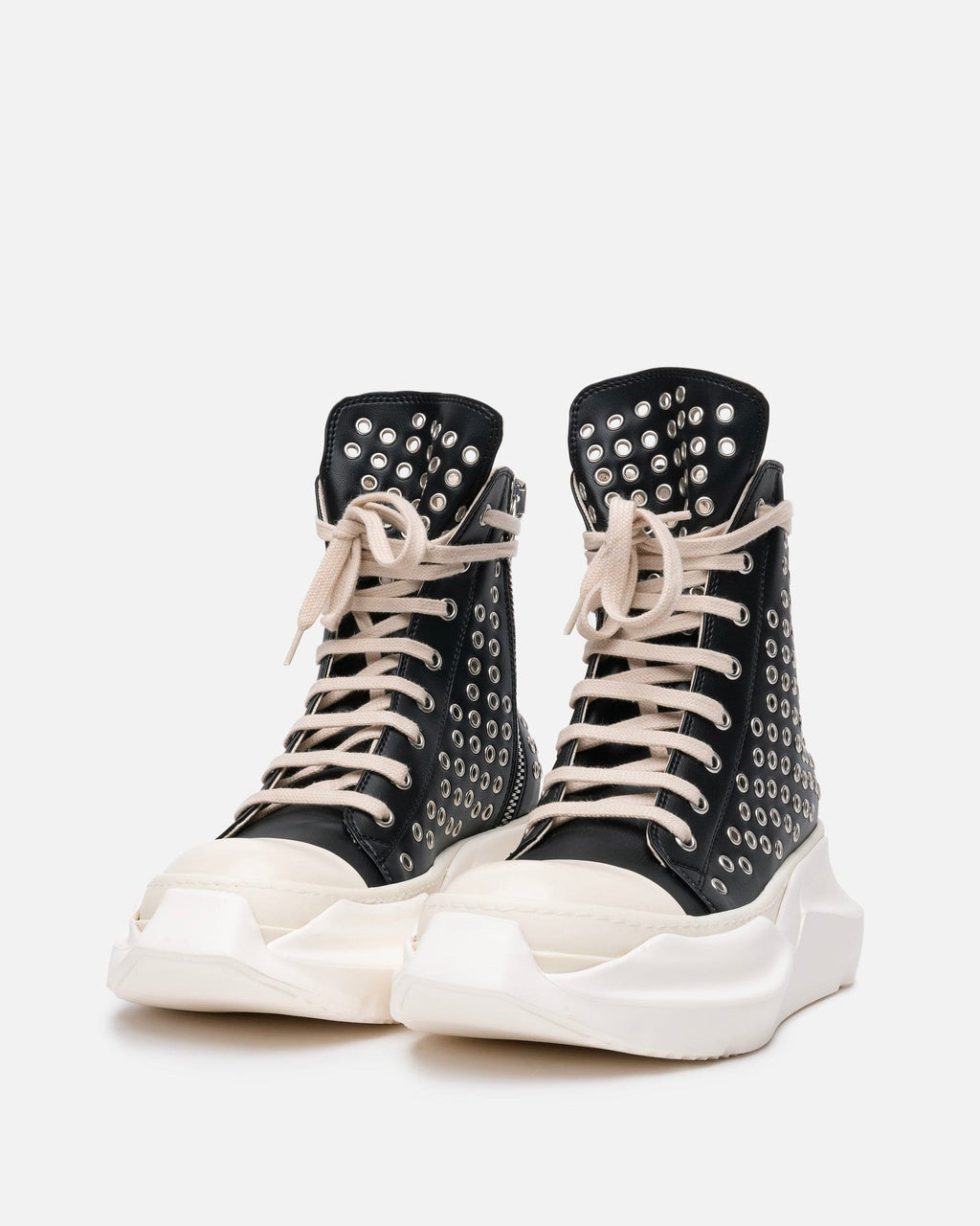 Vegan Leather Abstract Ramones In Black Rick owens – Гарантія оригінальності – вид ззаду
