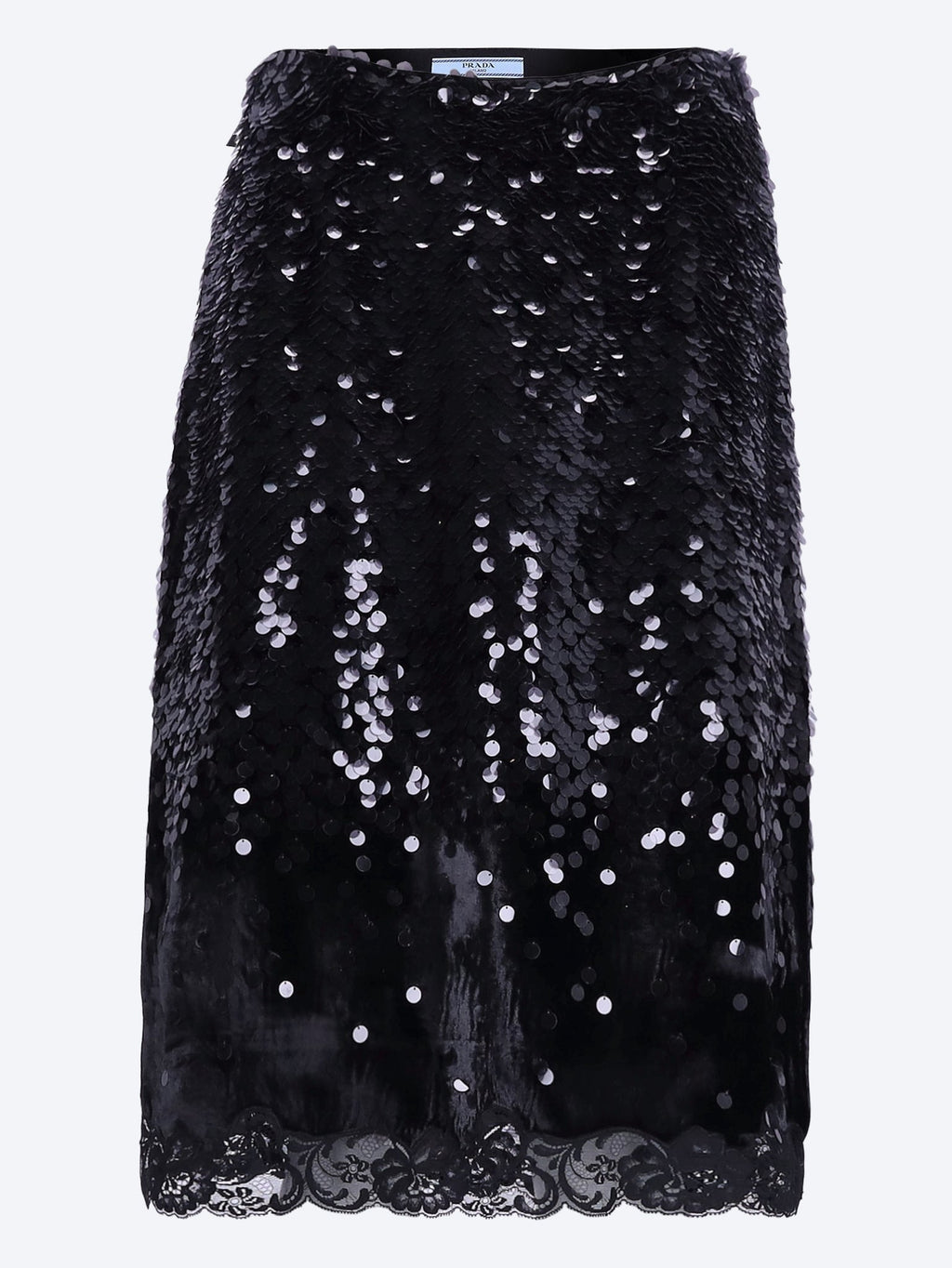 Velvet And Lace Skirt Prada оригінал – Купити в Україні – боковий вид