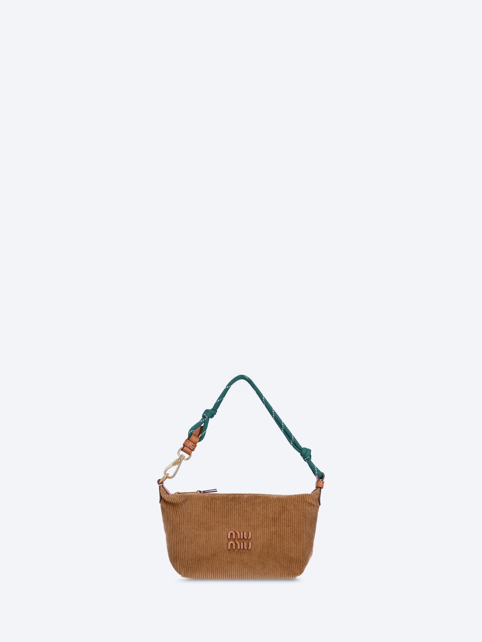 Velvet Stripes Handbag Miu miu оригінал – Купити в Україні – боковий вид