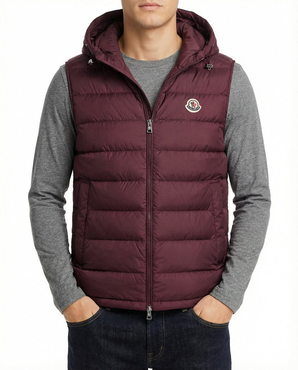 Marseillan Hooded Down Gilet Moncler – Гарантія оригінальності – вид ззаду