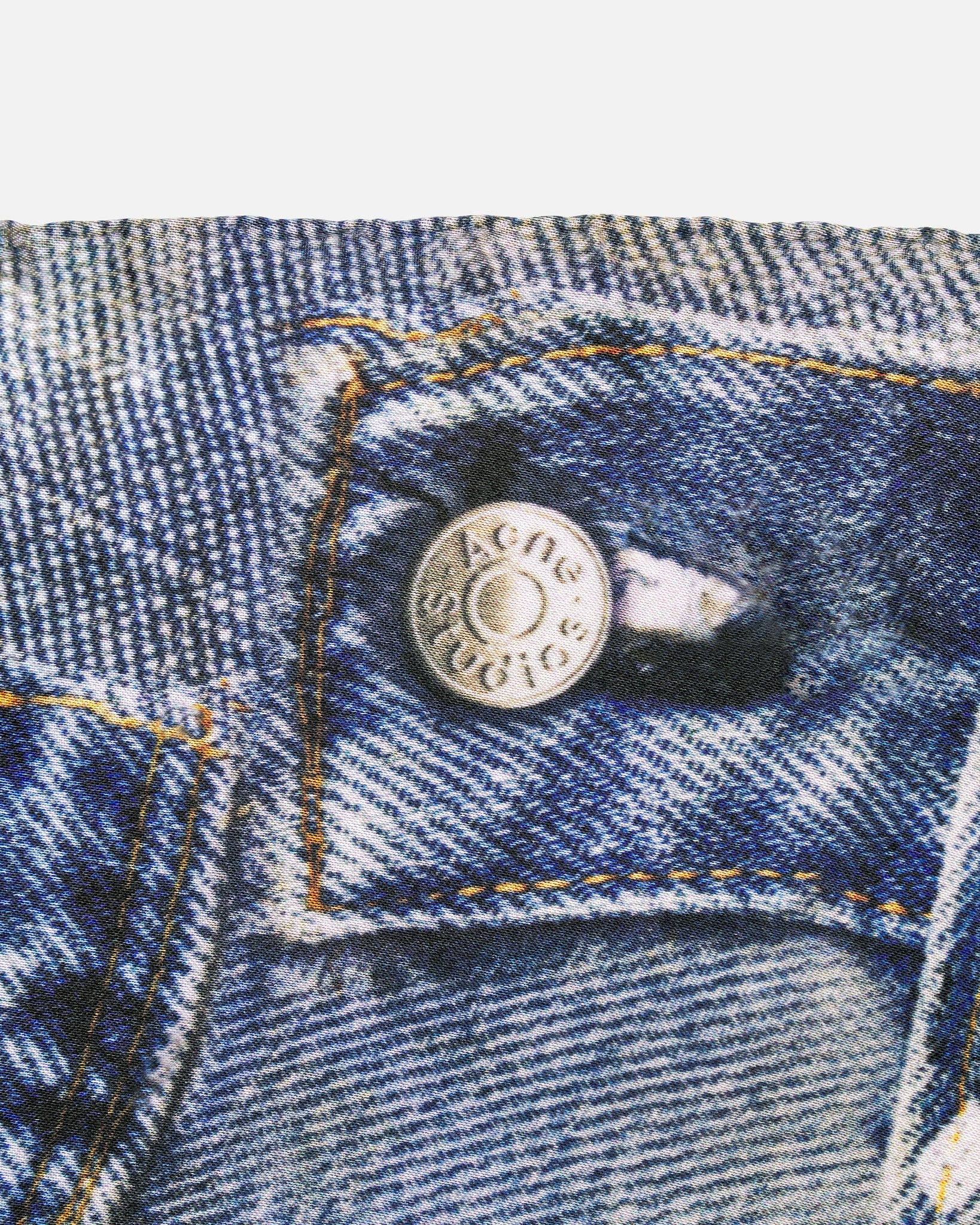 Vigne Denim Scarf In Denim Blue Acne studios – Гарантія оригінальності – детальний вид