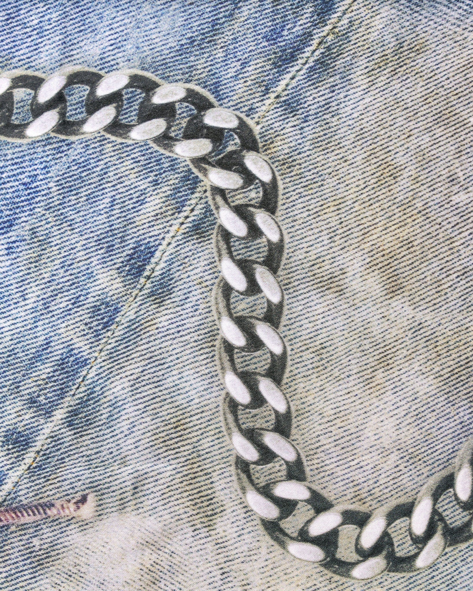 Vigne Denim Scarf In Denim Blue Acne studios – Гарантія оригінальності – збільшений вид