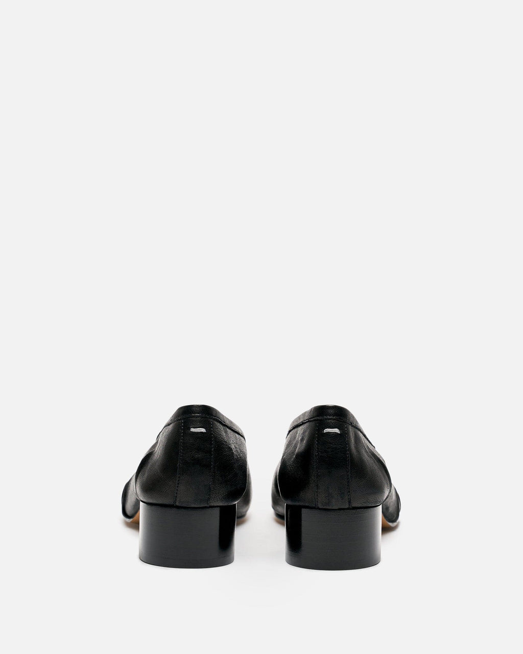 Vintage Leather Tabi Ballerina Heel In Black Maison margiela – Гарантія оригінальності – збільшений вид