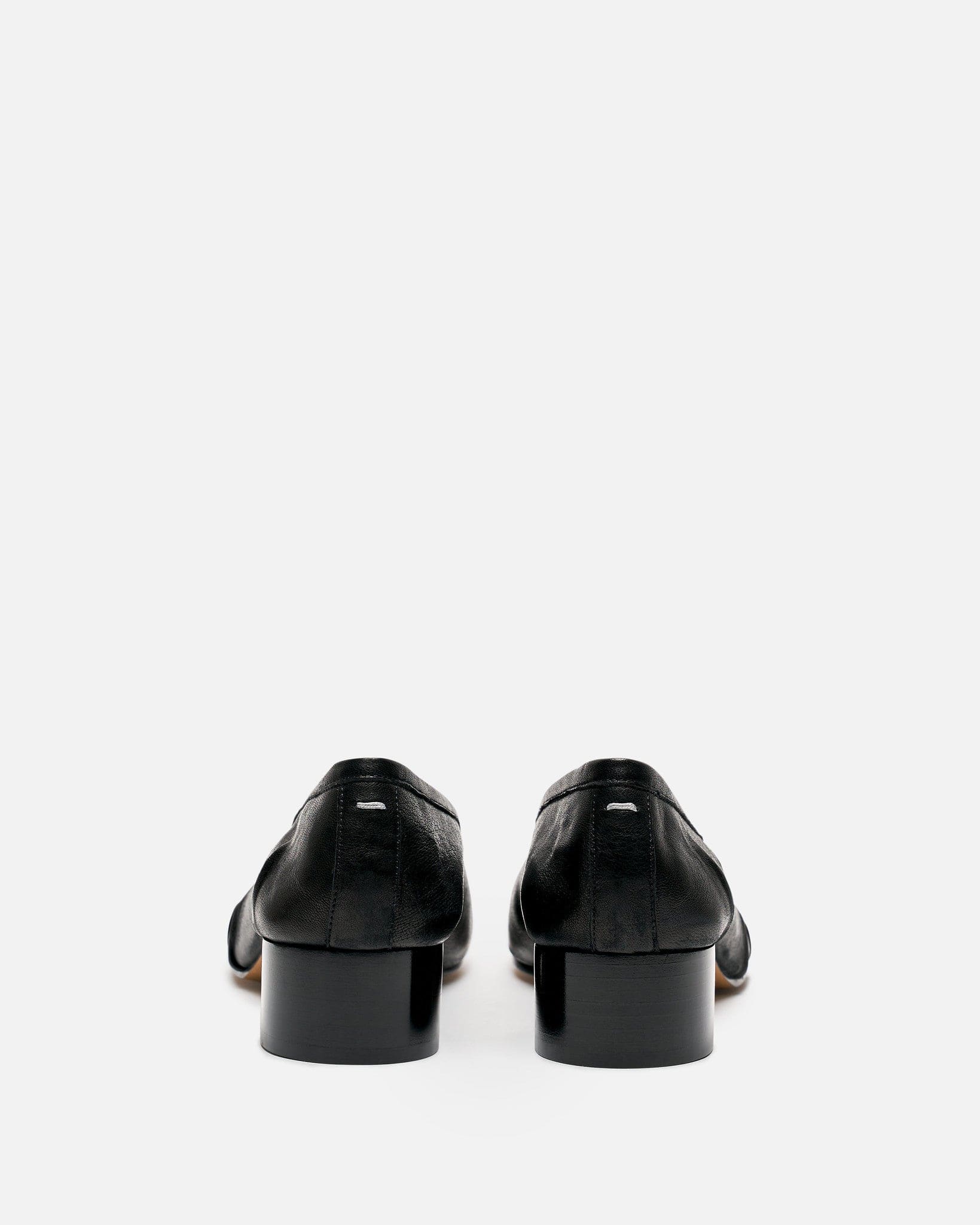 Vintage Leather Tabi Ballerina Heel In Black Maison margiela – Гарантія оригінальності – збільшений вид