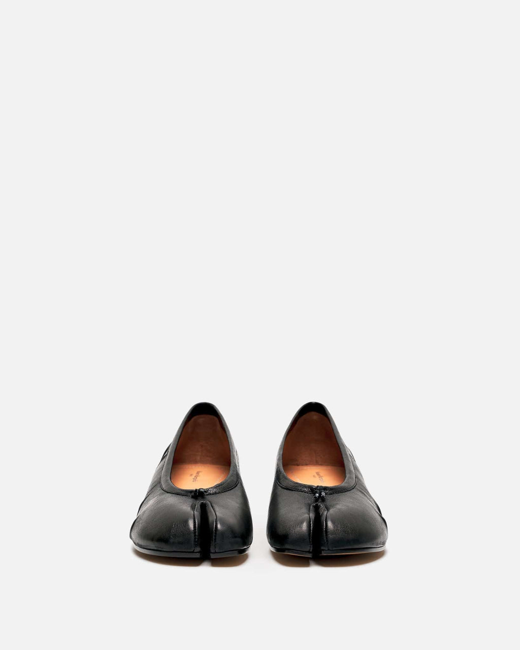 Vintage Leather Tabi Ballerina Heel In Black Maison margiela – Гарантія оригінальності – детальний вид