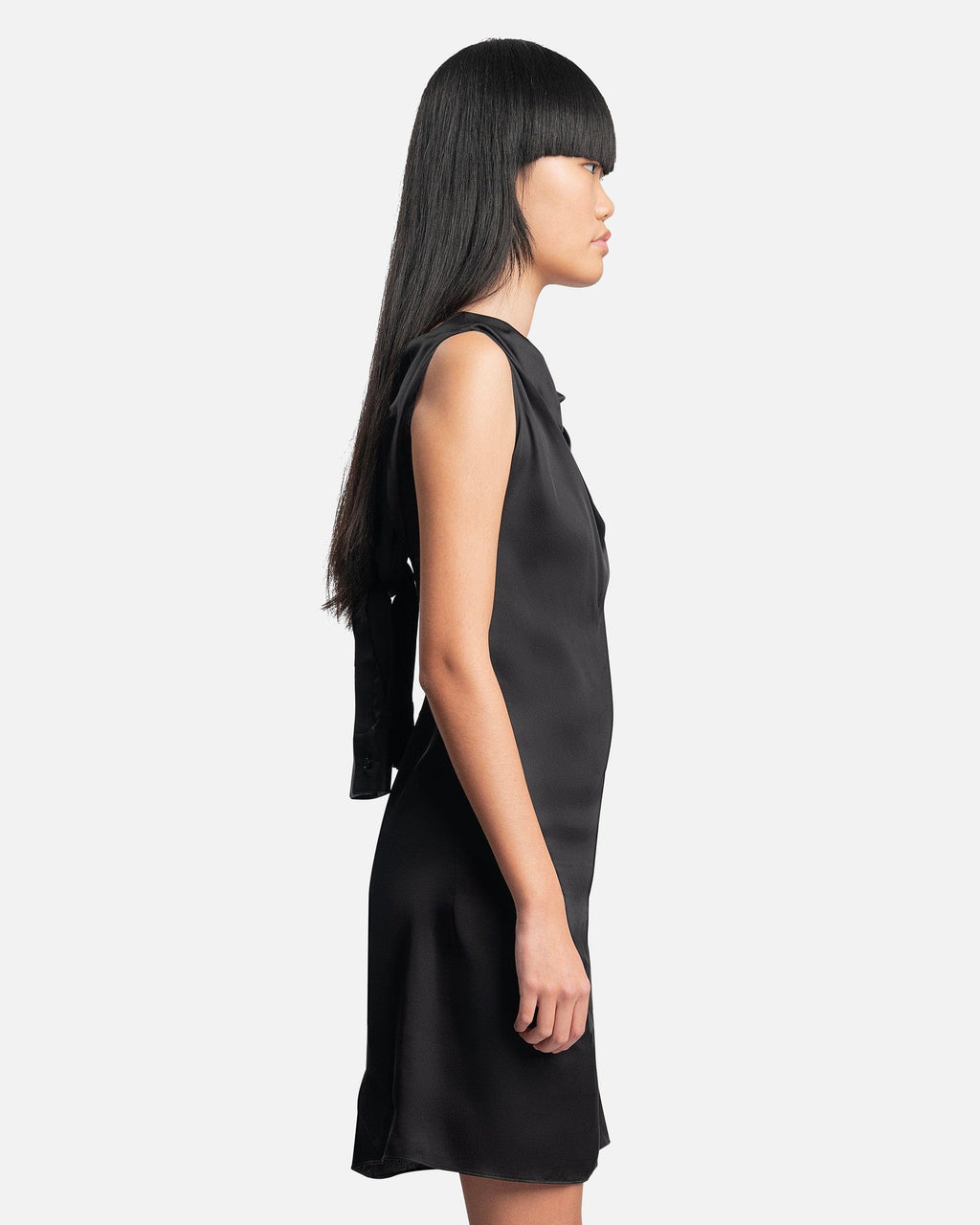 Viscose Dress In Black Maison margiela оригінал – Купити в Україні – вид ззаду