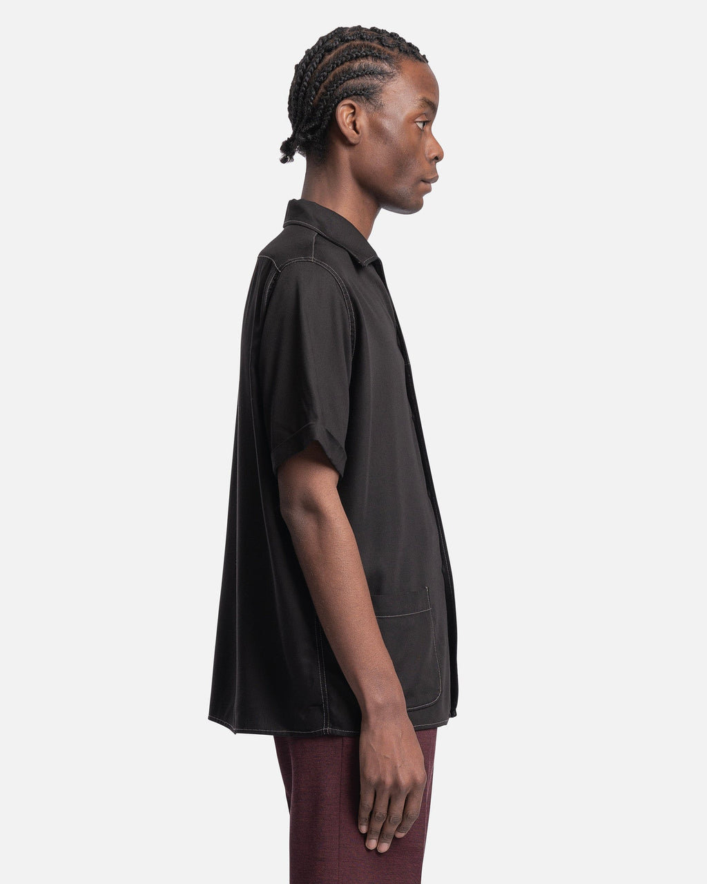 Viscose-Rayon Shirt In Black Maison margiela оригінал – Купити в Україні – вид ззаду