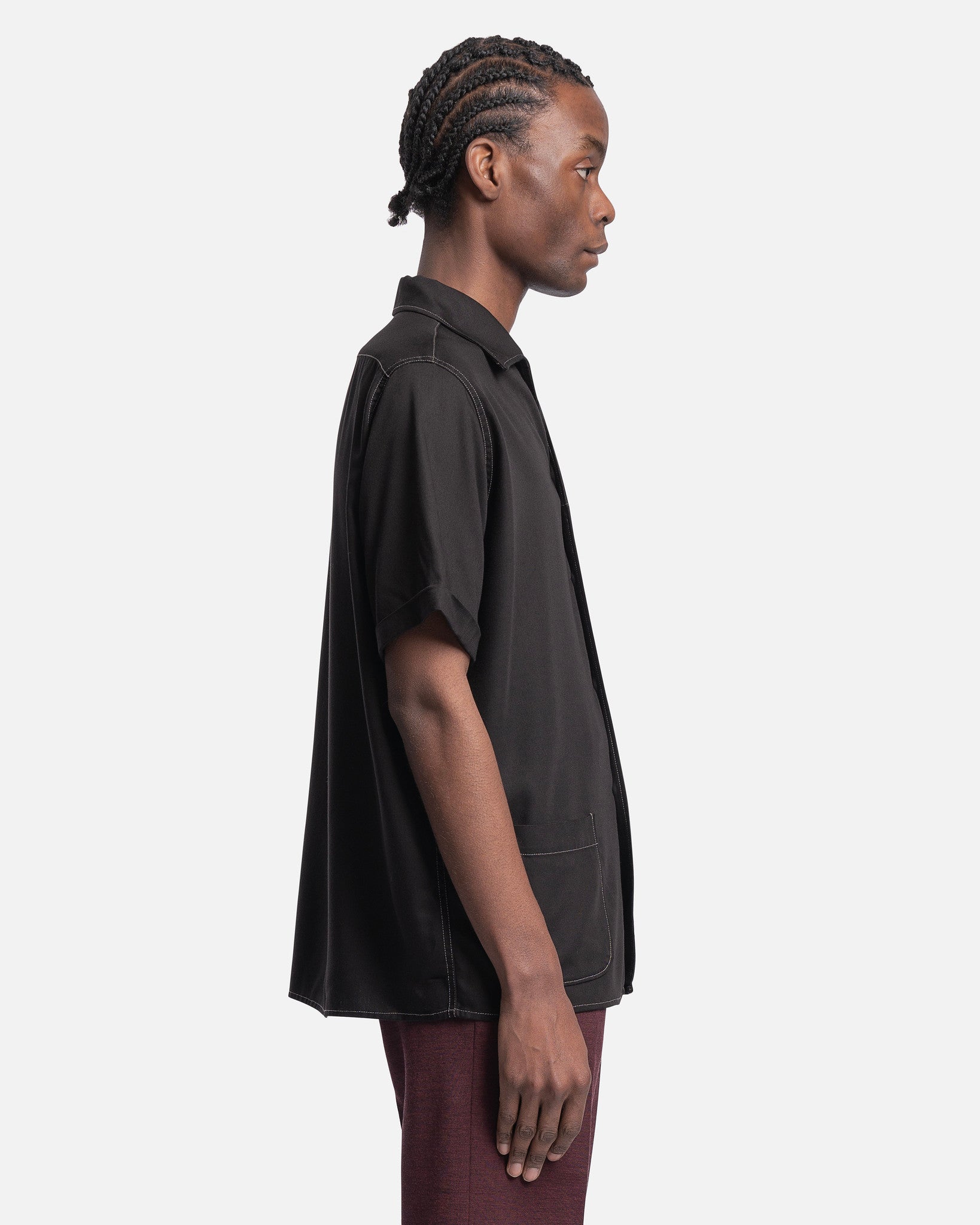 Viscose-Rayon Shirt In Black Maison margiela оригінал – Купити в Україні – вид ззаду