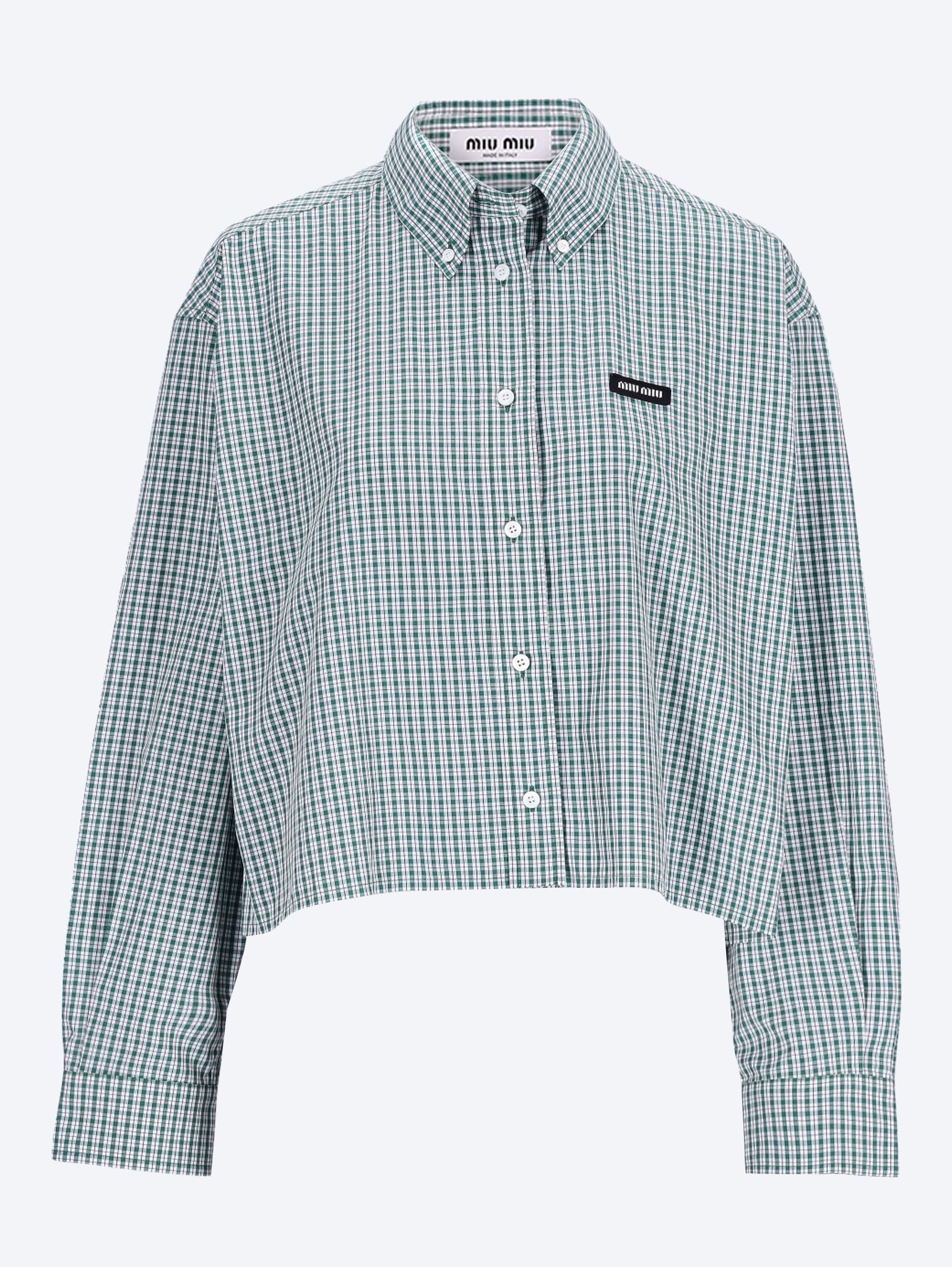 Checked shirt MIU MIU – Гарантія оригінальності – боковий вид