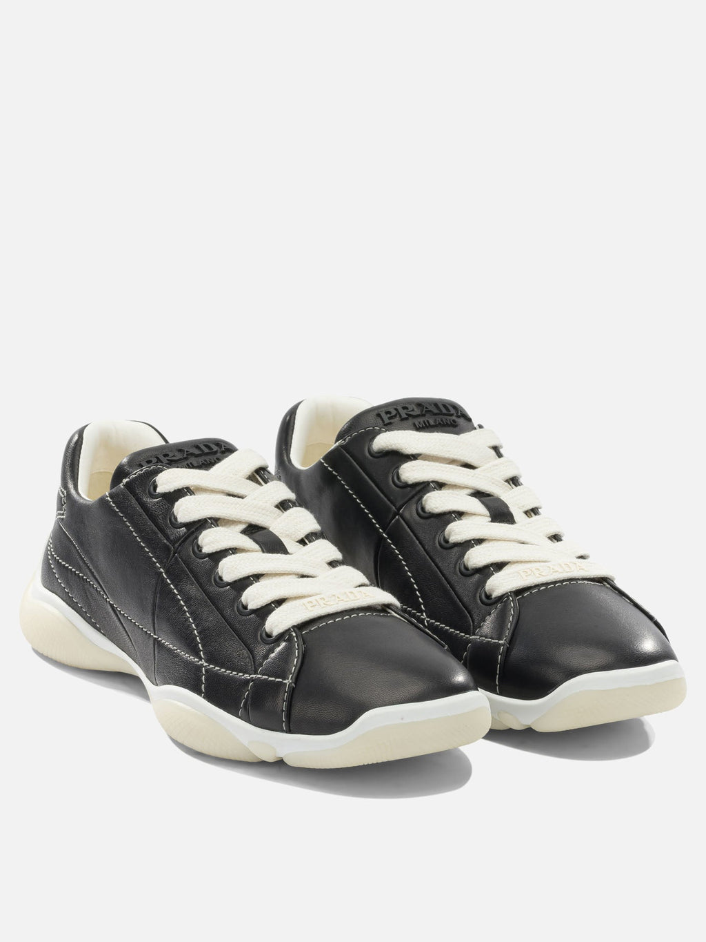 Leather Sneaker Prada – Гарантія оригінальності – вид ззаду