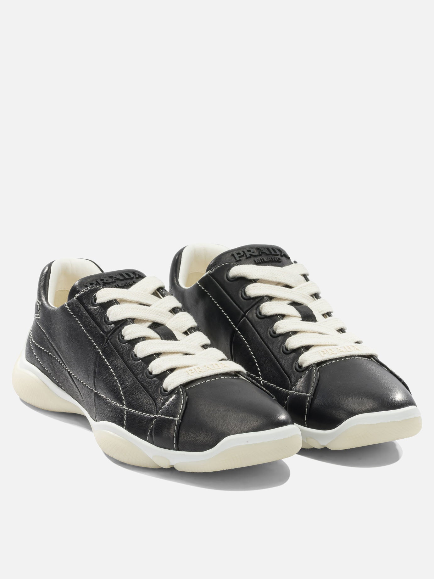 Leather Sneaker Prada – Гарантія оригінальності – вид ззаду