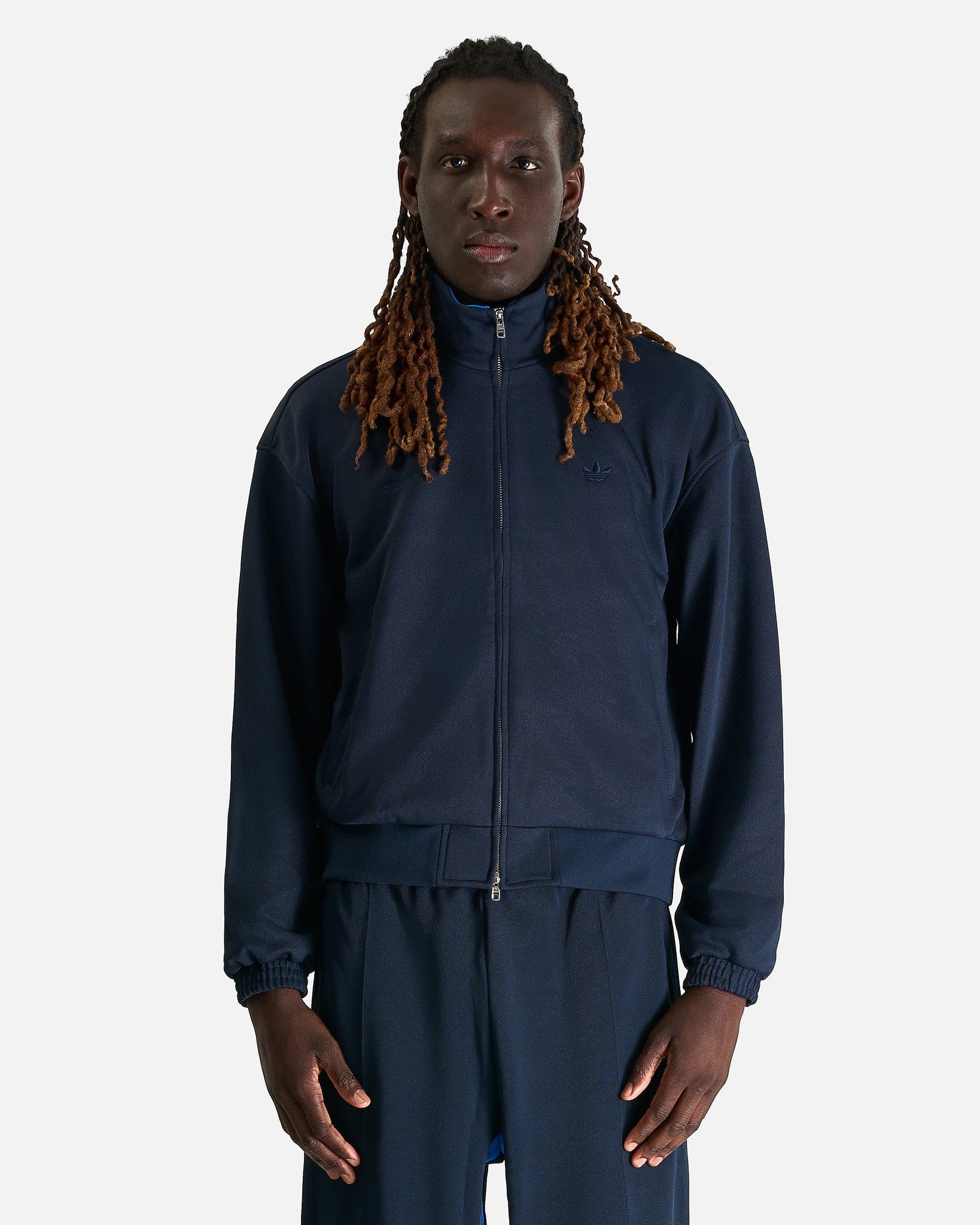 Wales Bonner Pique Track Top In Night Navy Adidas оригінал – Купити в Україні – боковий вид - ADIDAS