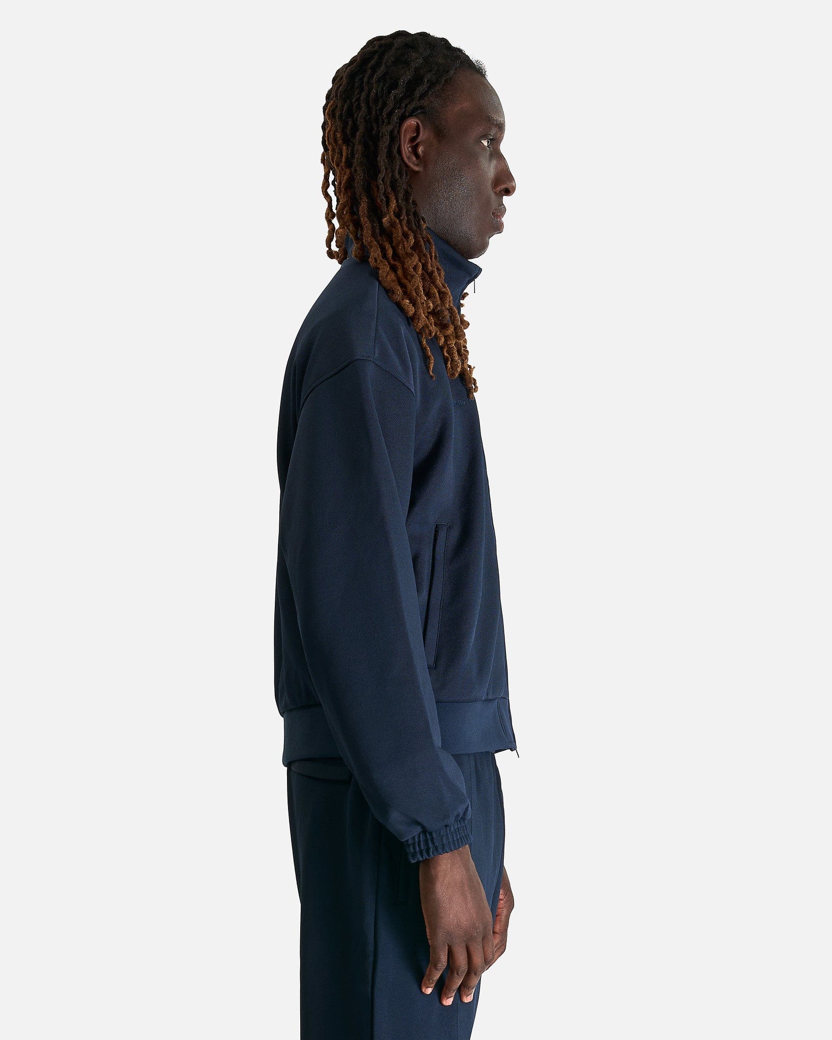 Wales Bonner Pique Track Top In Night Navy Adidas оригінал – Купити в Україні – вид ззаду - ADIDAS