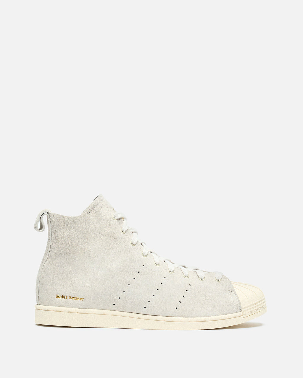 Оригінальна Wales Bonner Superstar Hi In Grey Adidas – боковий вид