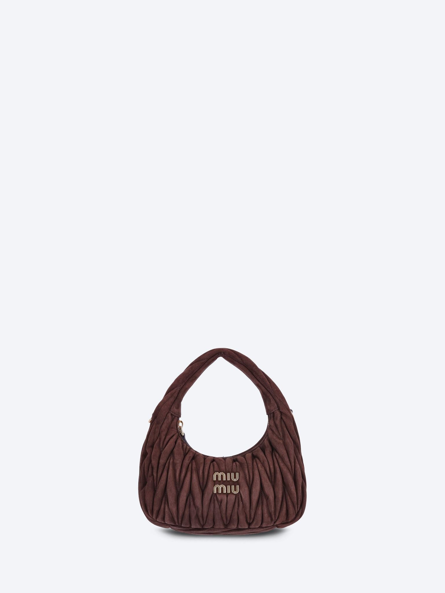 Оригінальна Wander Matelasse Suede Hobo Bag Miu miu – боковий вид