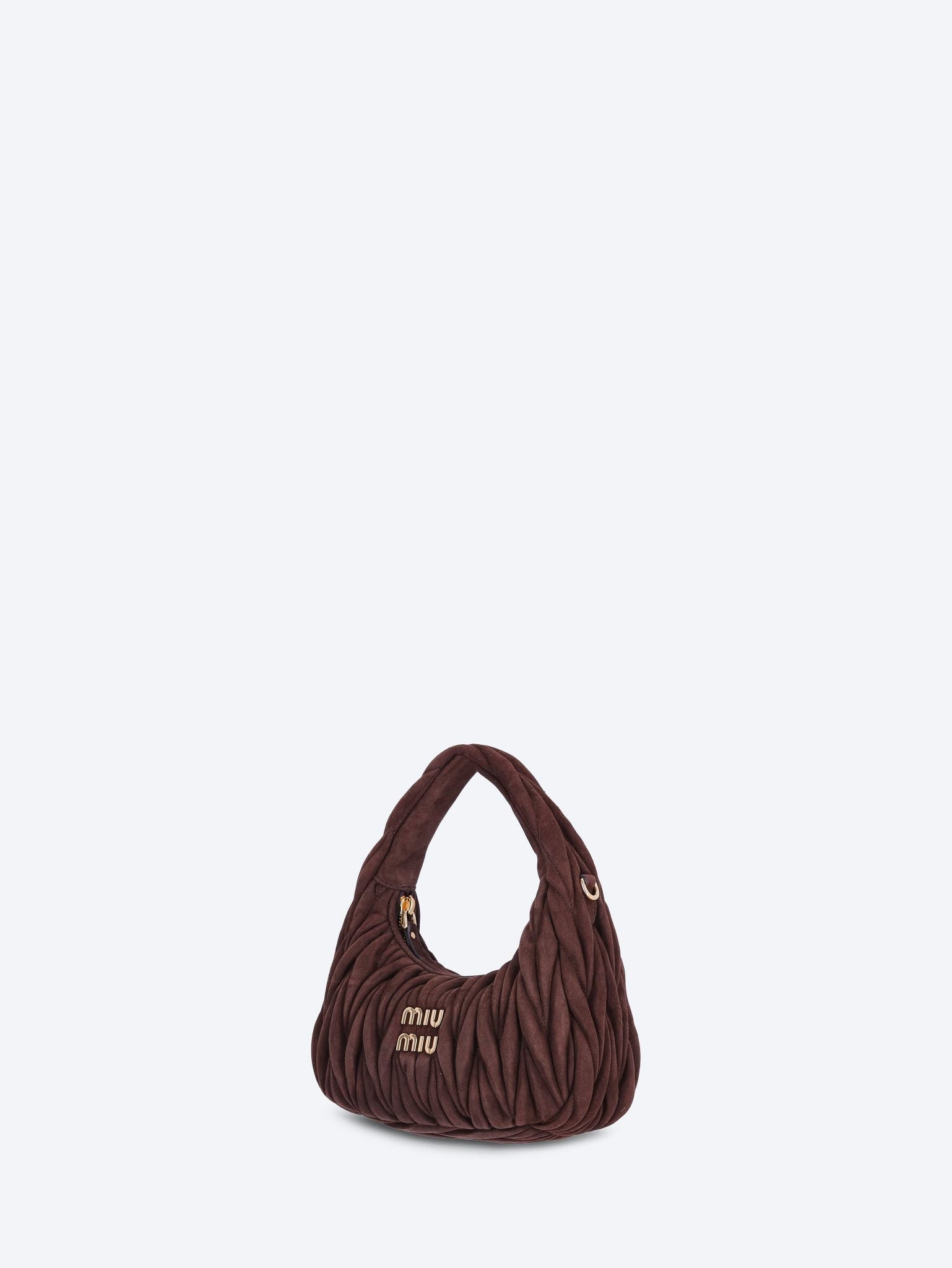 Оригінальна Wander Matelasse Suede Hobo Bag Miu miu – вид ззаду
