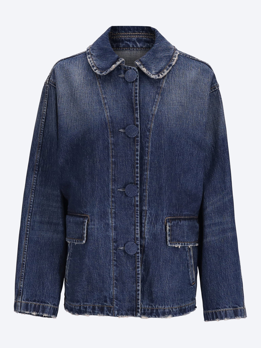 Оригінальна Washed Denim Jacket Prada – боковий вид
