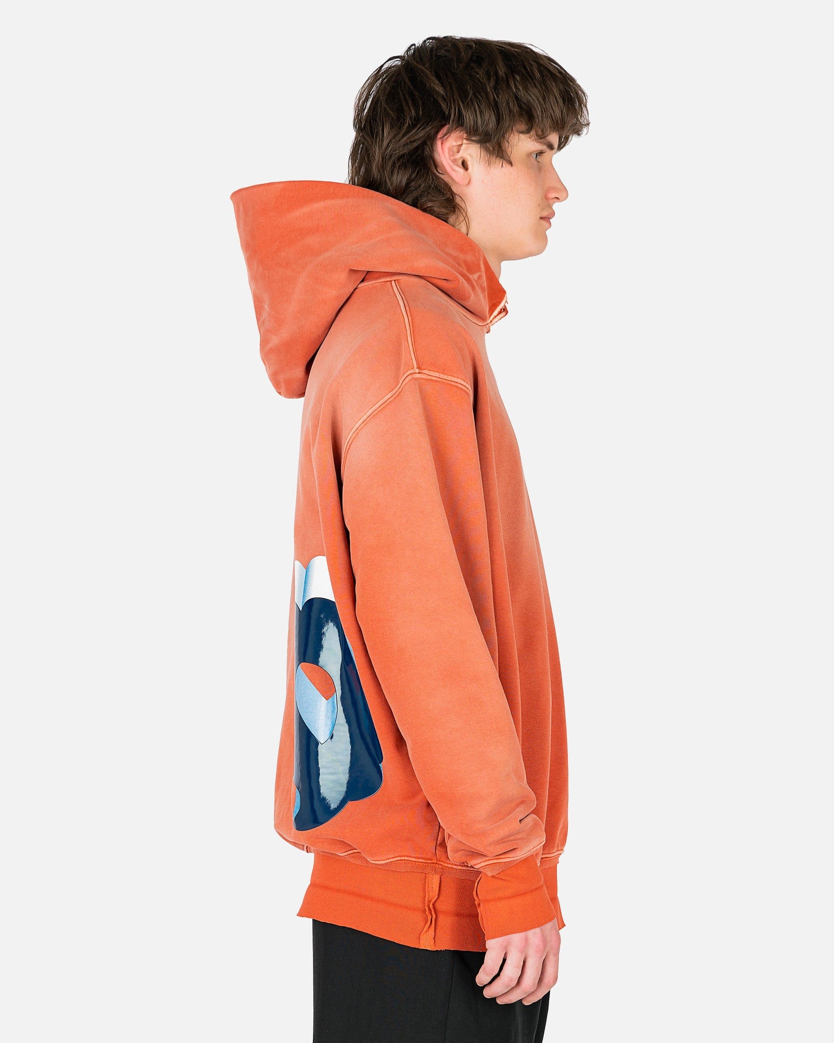 Weathered Hoodie In Orange Maison margiela – Гарантія оригінальності – вид ззаду