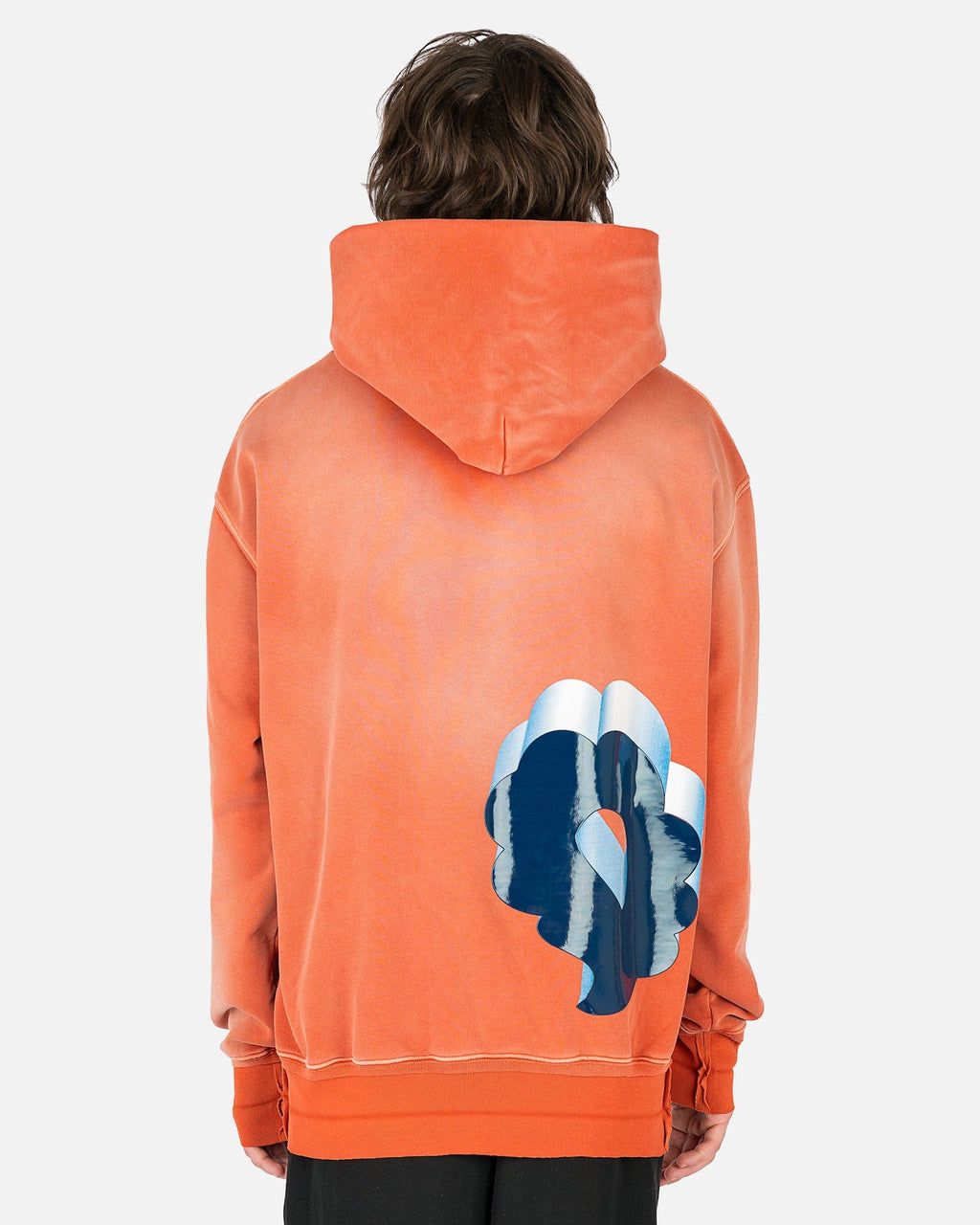 Weathered Hoodie In Orange Maison margiela – Гарантія оригінальності – детальний вид