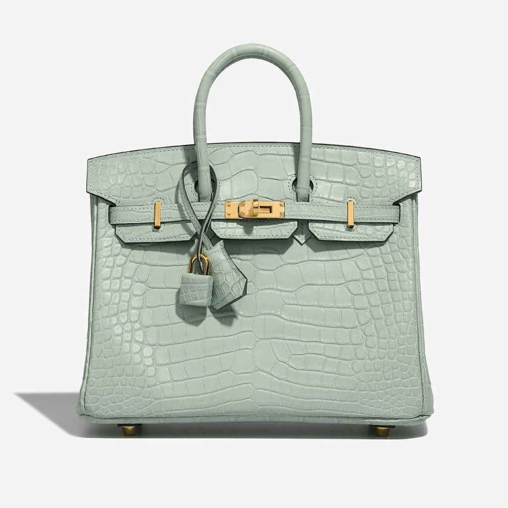 Birkin 25 Matte Alligator Vert Deau Ghw Hermes оригінал – Купити в Україні – боковий вид