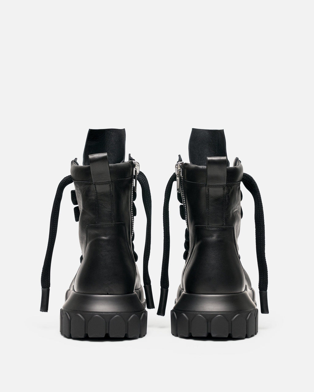 Wide Lace Bozo Tractor Boot In Black Rick owens оригінал – Купити в Україні – збільшений вид