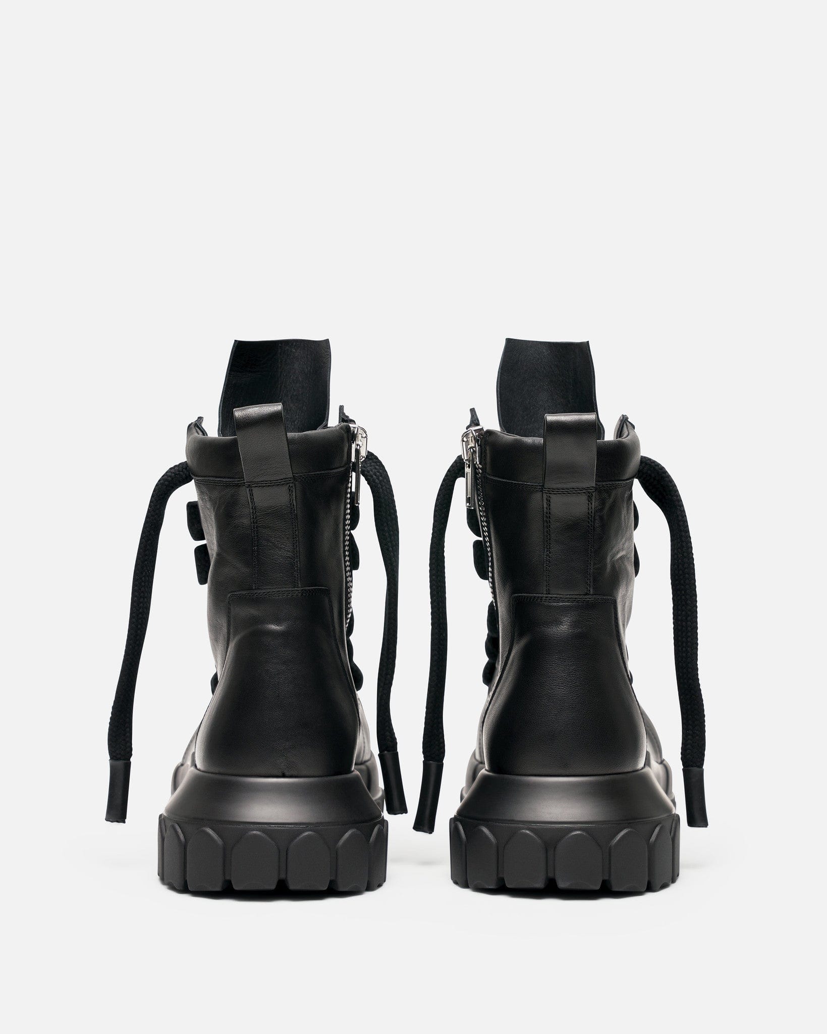 Wide Lace Bozo Tractor Boot In Black Rick owens оригінал – Купити в Україні – збільшений вид