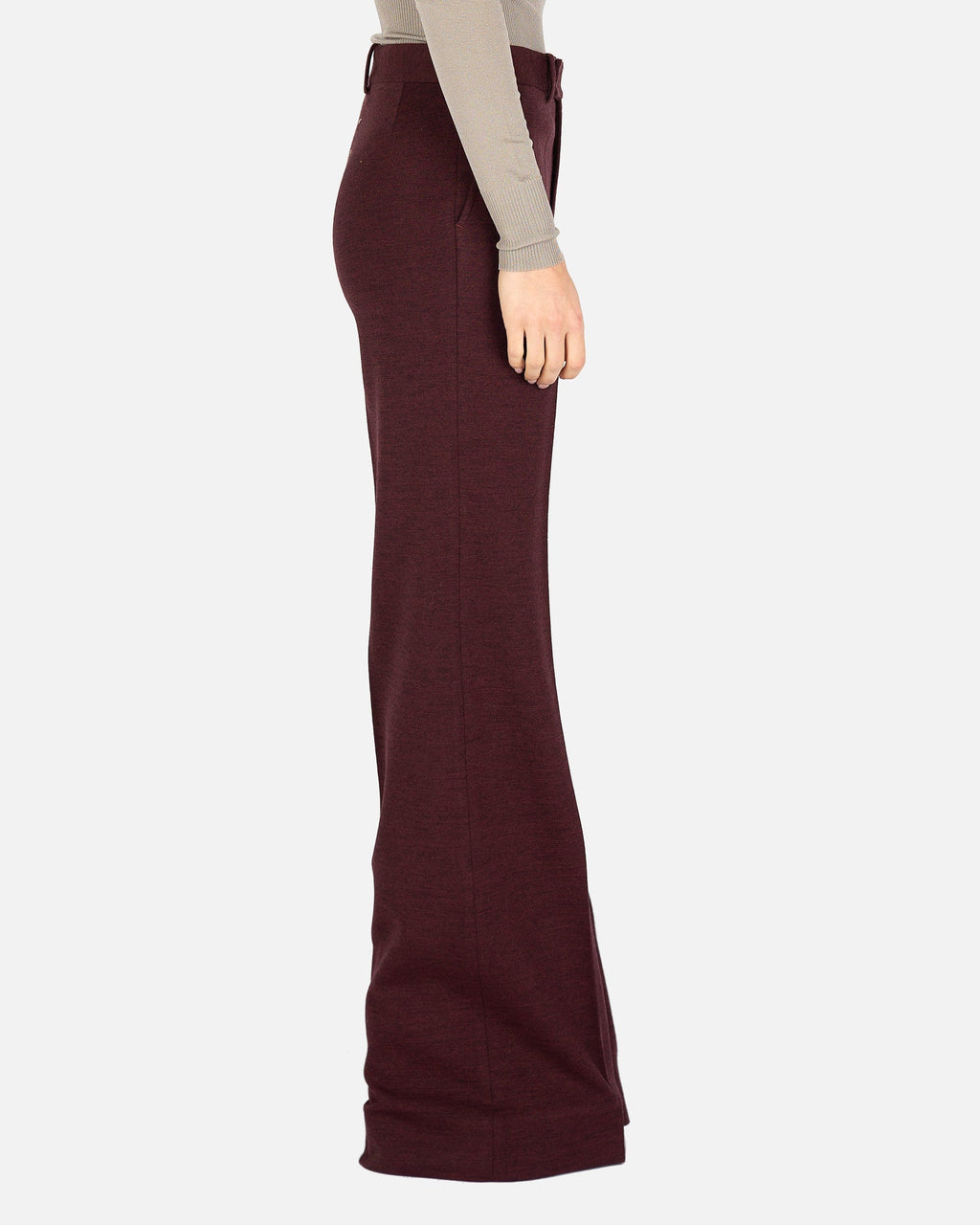 Wide Leg Trousers In Burgundy Maison margiela – Гарантія оригінальності – вид ззаду
