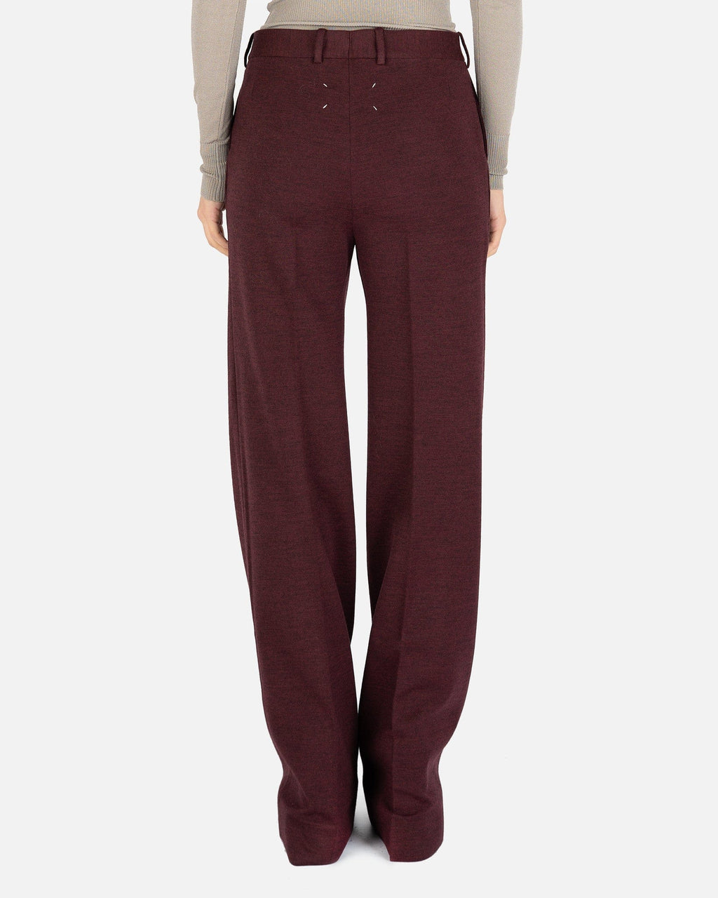 Wide Leg Trousers In Burgundy Maison margiela – Гарантія оригінальності – детальний вид