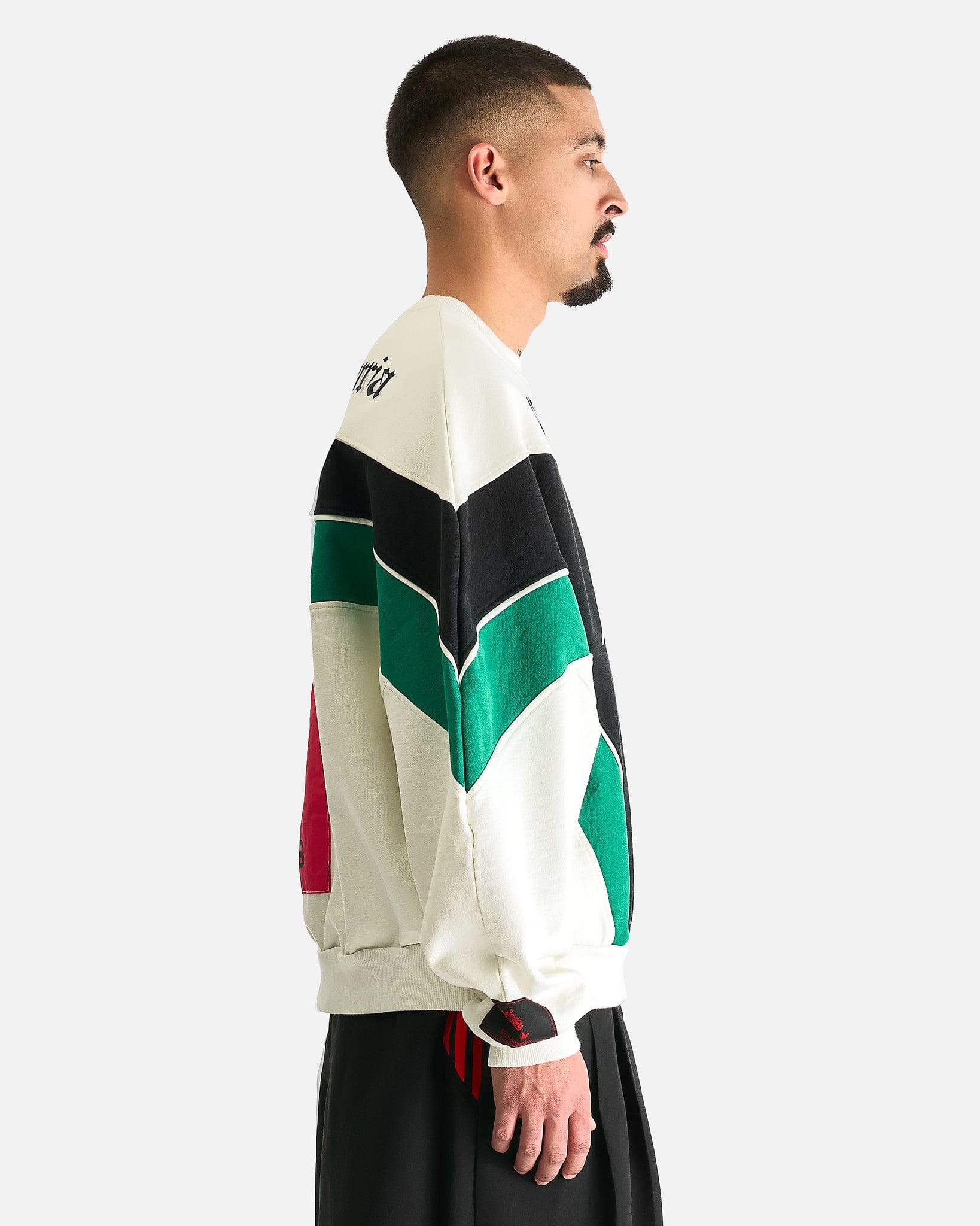 Willy Chavarria Chicano Fleece Crewneck In Off White Adidas – Гарантія оригінальності – вид ззаду - ADIDAS