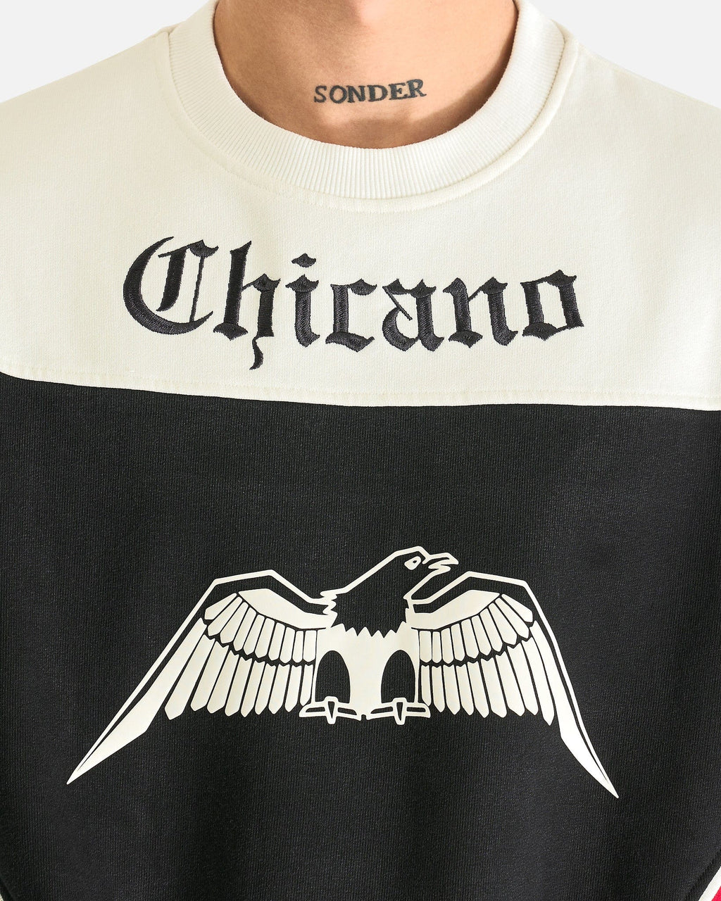 Willy Chavarria Chicano Fleece Crewneck In Off White Adidas – Гарантія оригінальності – збільшений вид