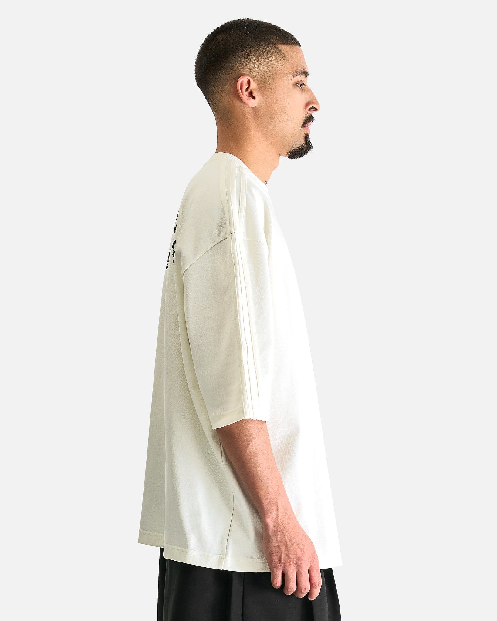 Willy Chavarria Merch Short Sleeve Tee In Off White Adidas – Гарантія оригінальності – вид ззаду - ADIDAS