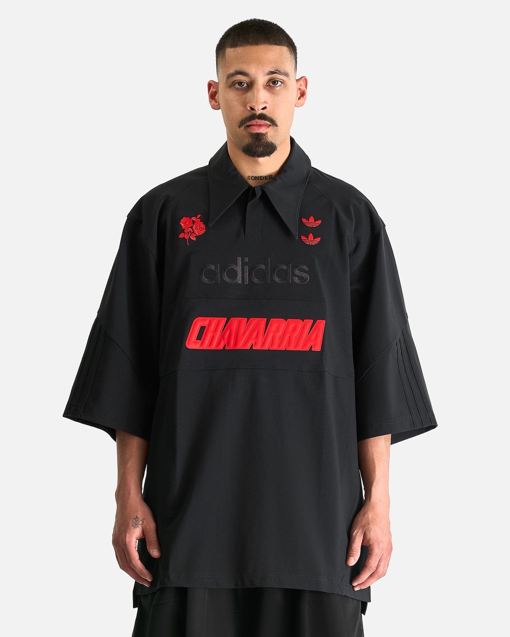 Willy Chavarria Polo Shirt In Black Adidas оригінал – Купити в Україні – боковий вид - ADIDAS