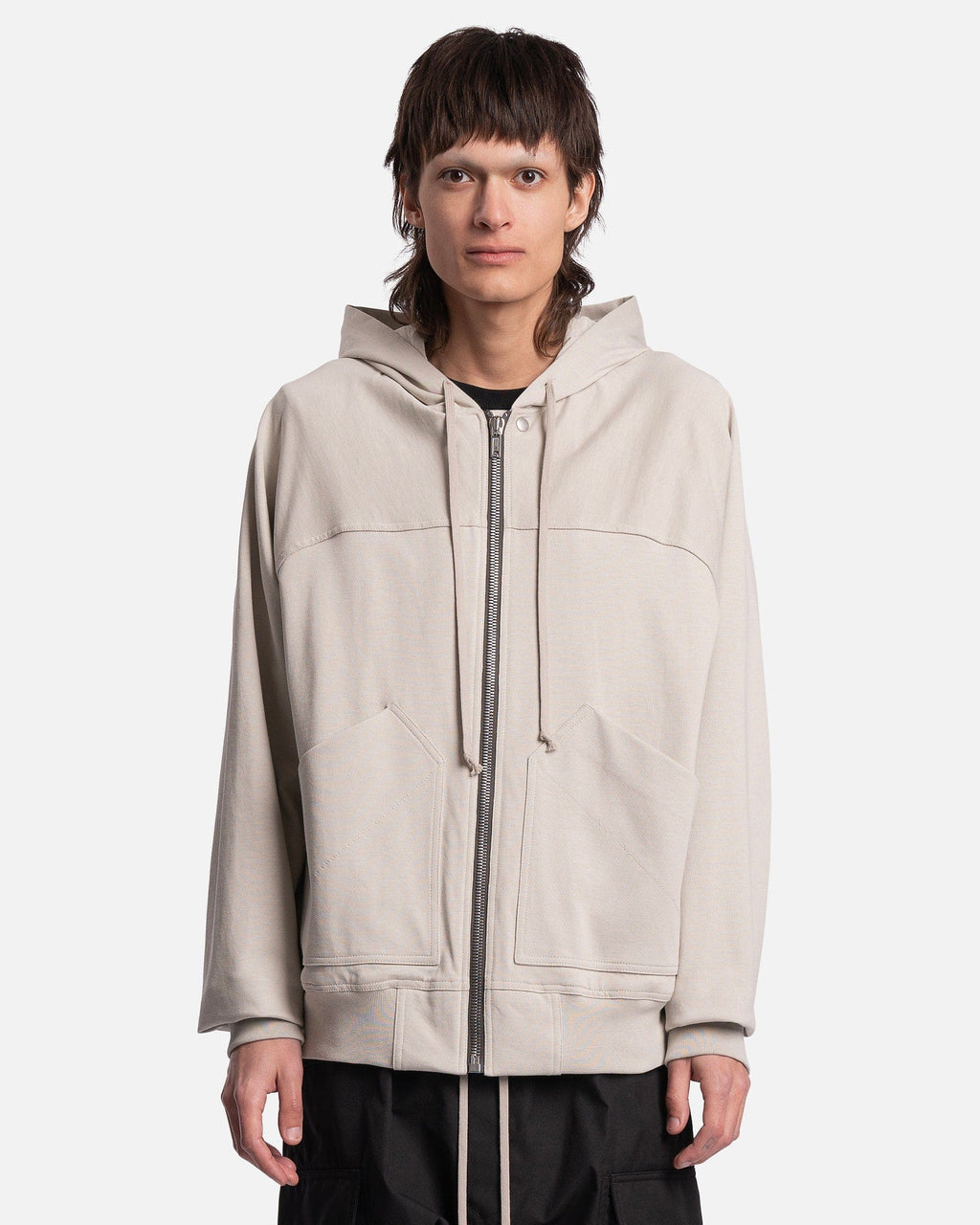 Windbreaker Hoodie In Pearl Rick owens оригінал – Купити в Україні – боковий вид