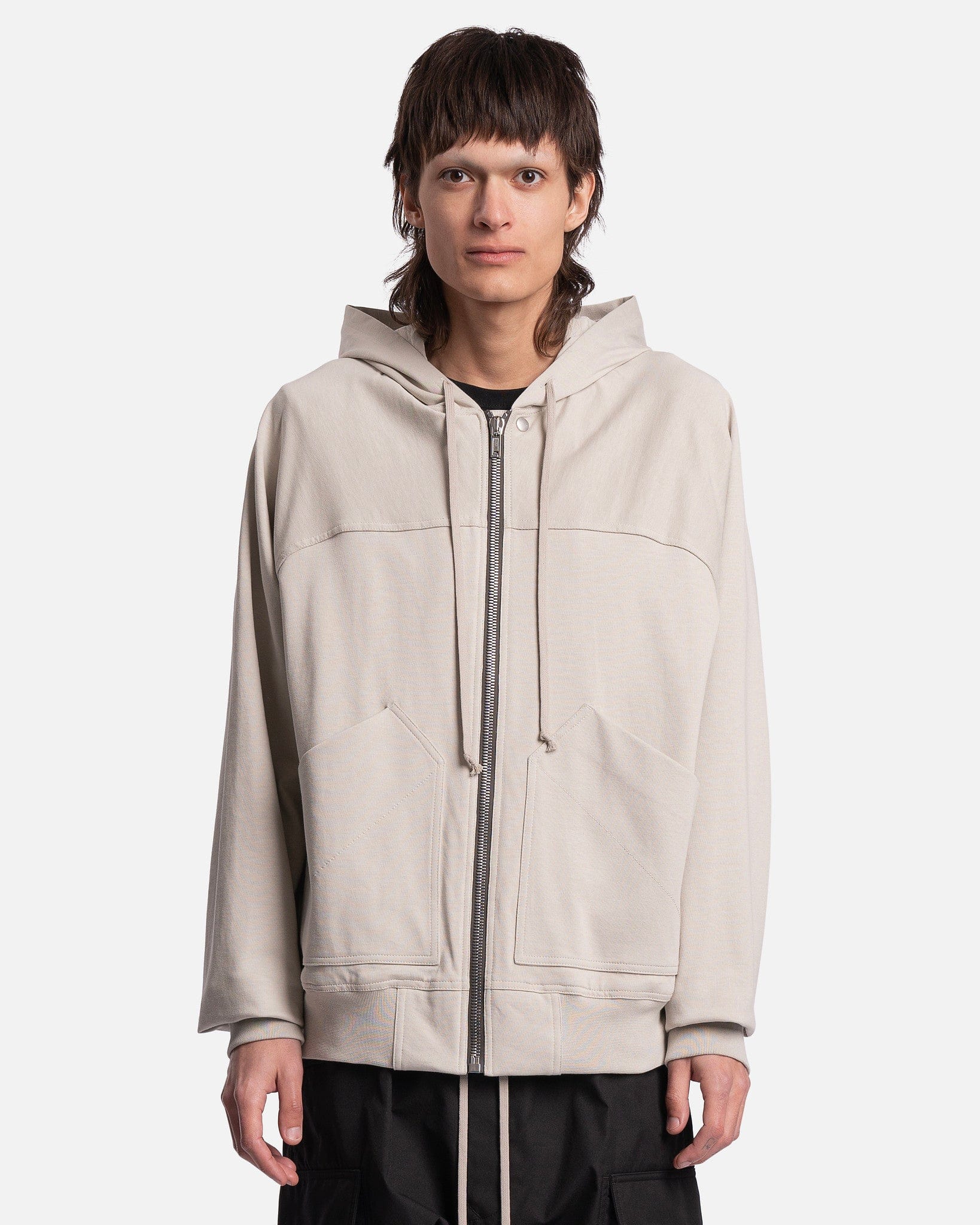 Windbreaker Hoodie In Pearl Rick owens оригінал – Купити в Україні – боковий вид