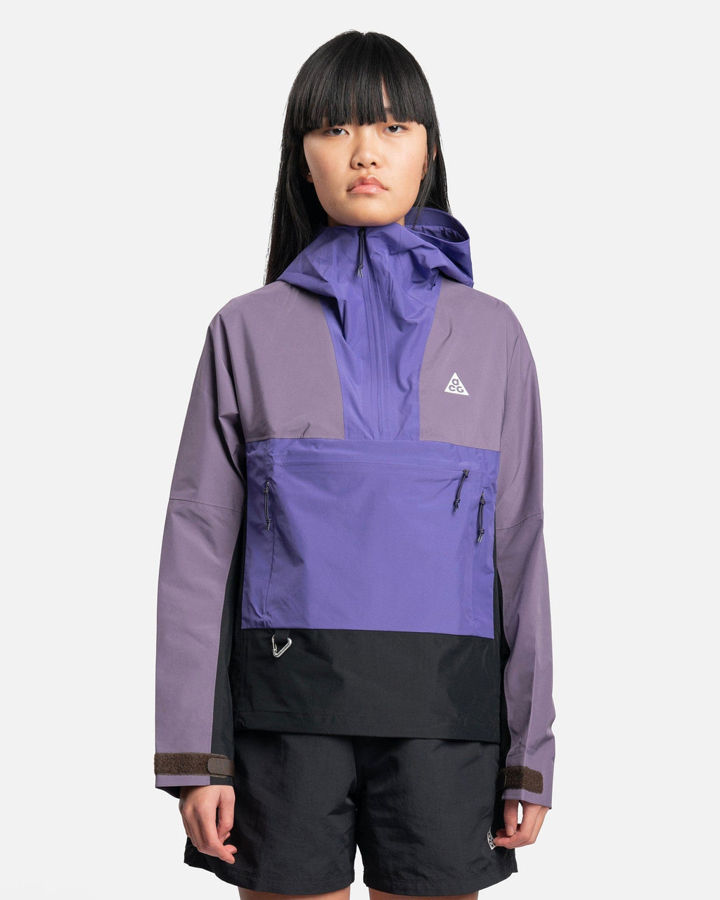 Womens Acg Cascade Rain Jacket In Dark Iris Nike оригінал – Купити в Україні – боковий вид