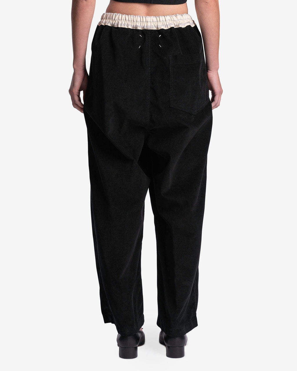 Womens Contrast Corduroy Trousers In Black Maison margiela оригінал – Купити в Україні – детальний вид