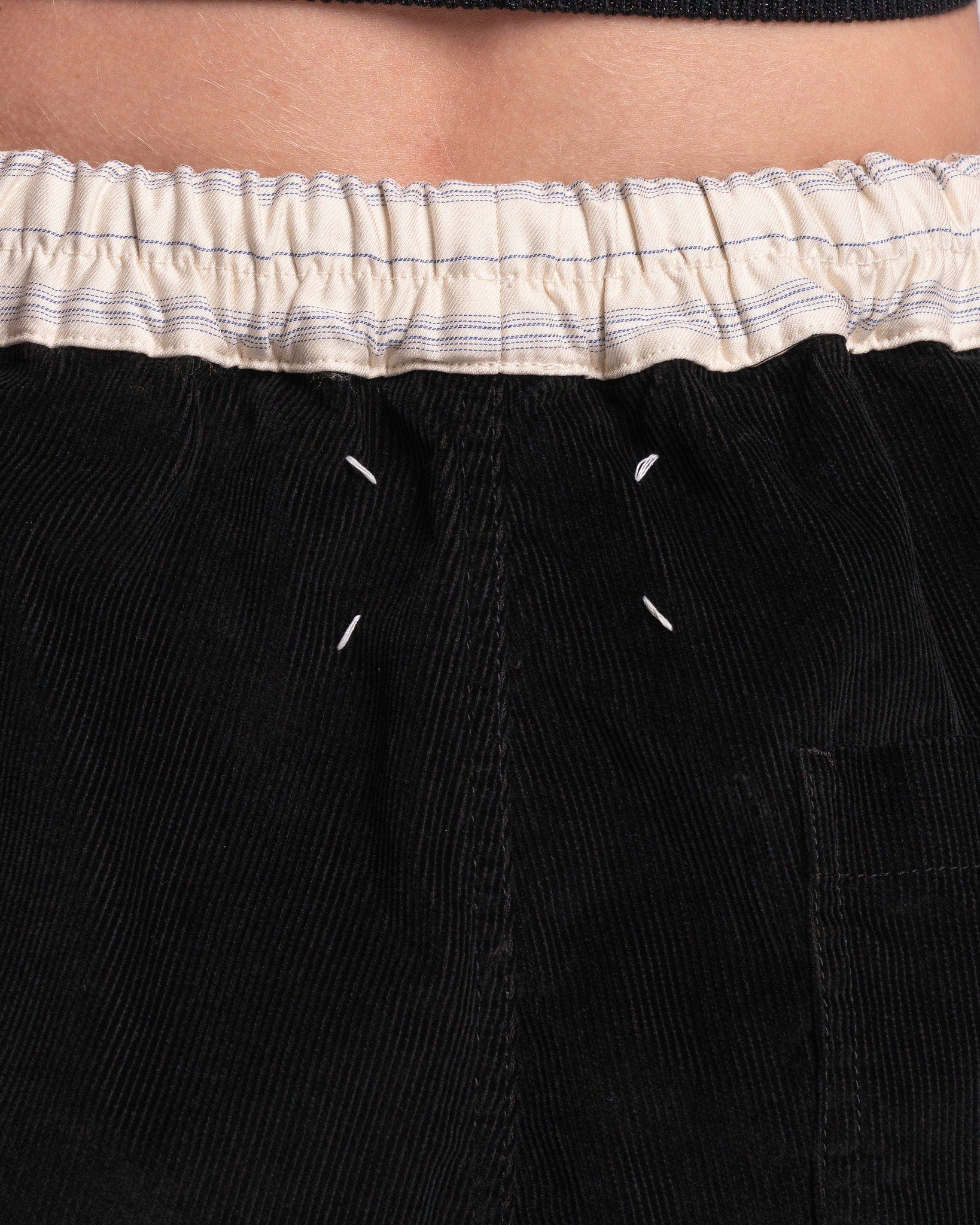 Womens Contrast Corduroy Trousers In Black Maison margiela оригінал – Купити в Україні – збільшений вид