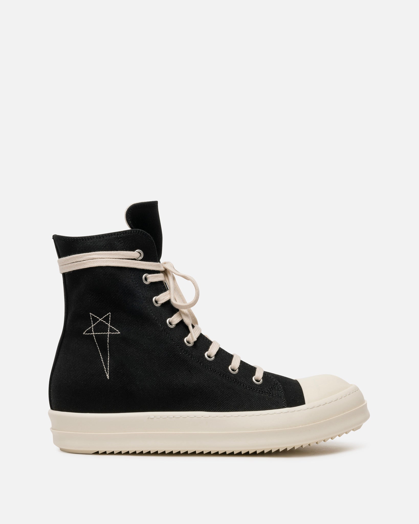 Оригінальна Womens Overdyed Denim Ramones In Black Rick owens – боковий вид