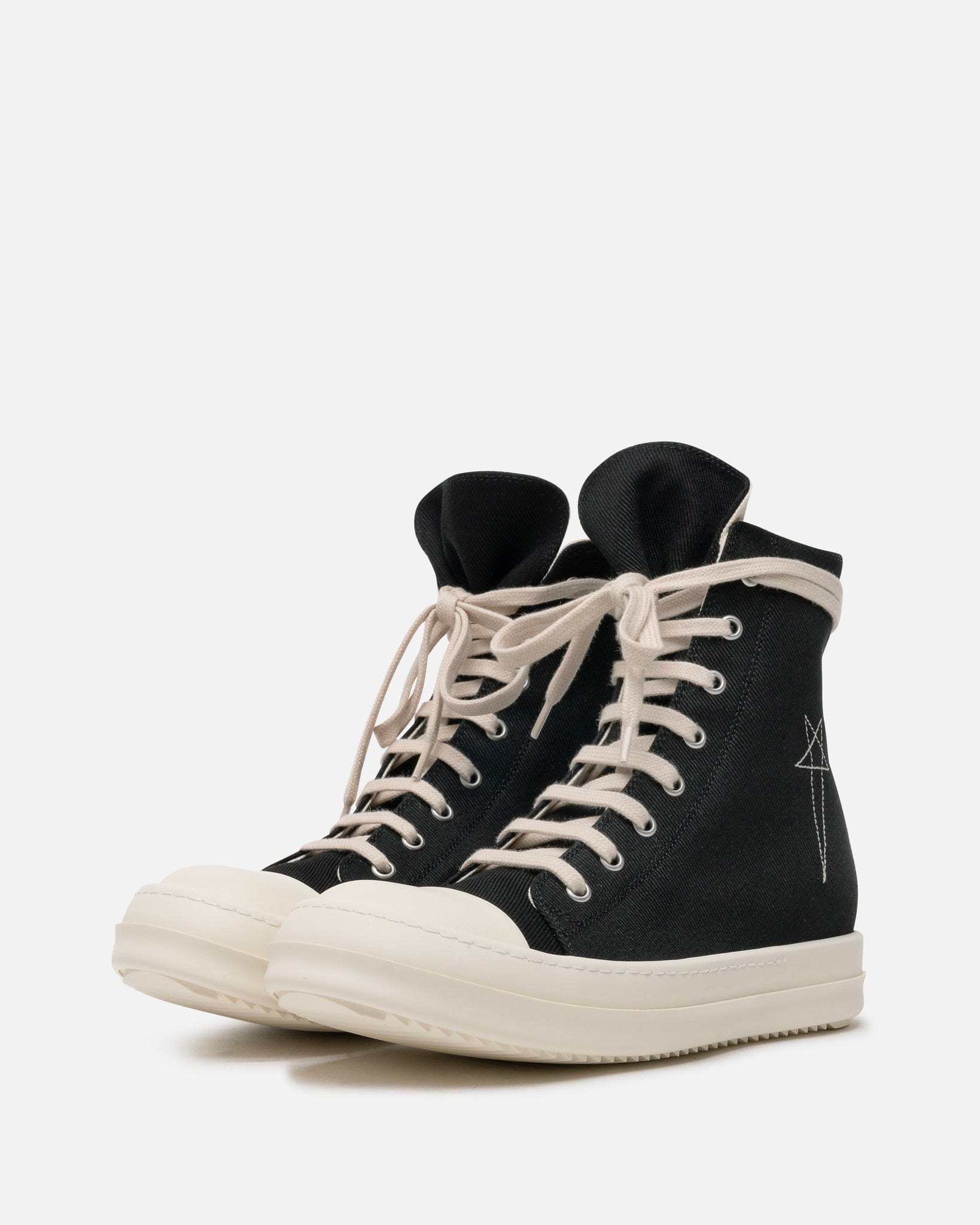 Оригінальна Womens Overdyed Denim Ramones In Black Rick owens – вид ззаду