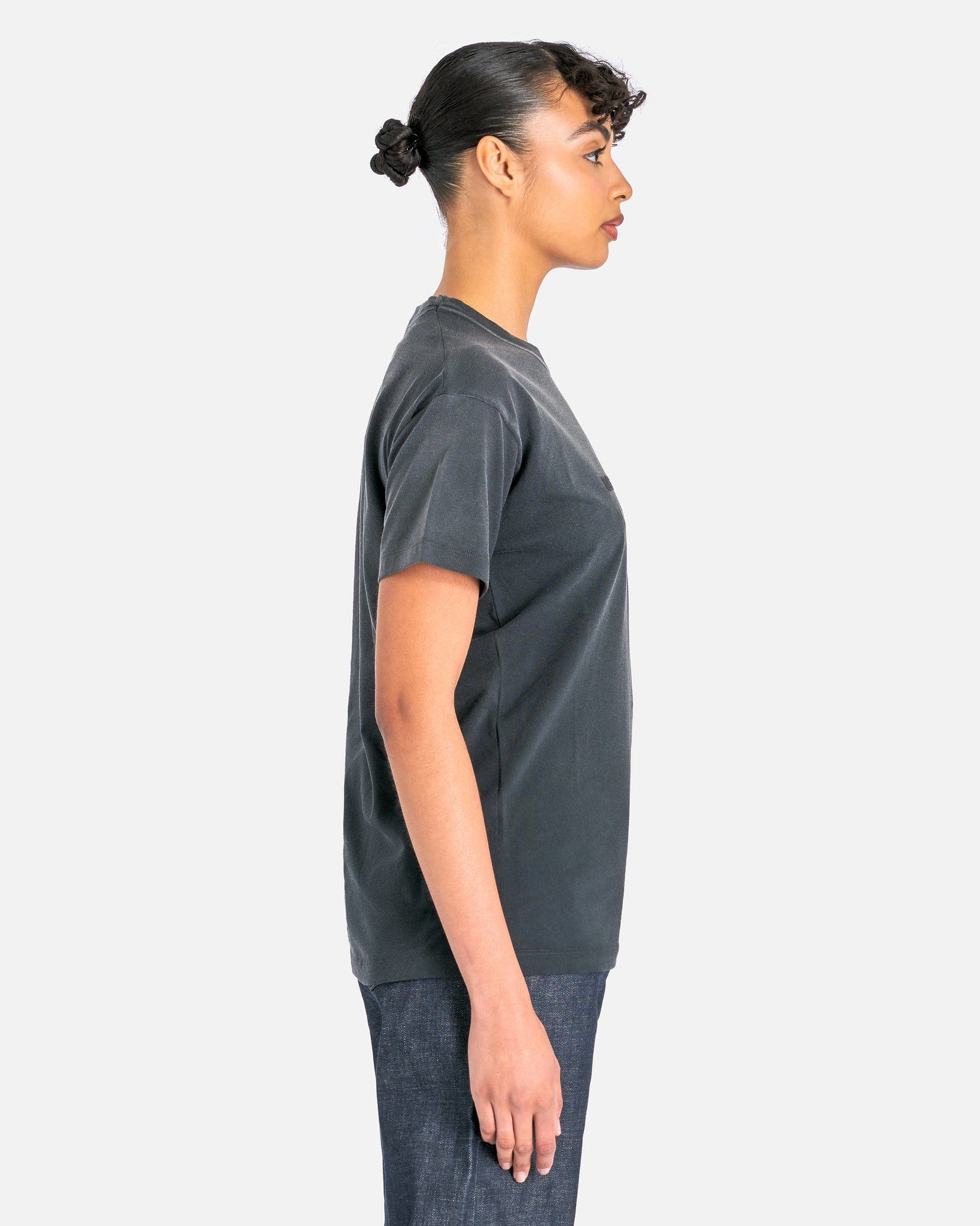 Womens Reverse Logo T-Shirt In Washed Black Maison margiela оригінал – Купити в Україні – вид ззаду