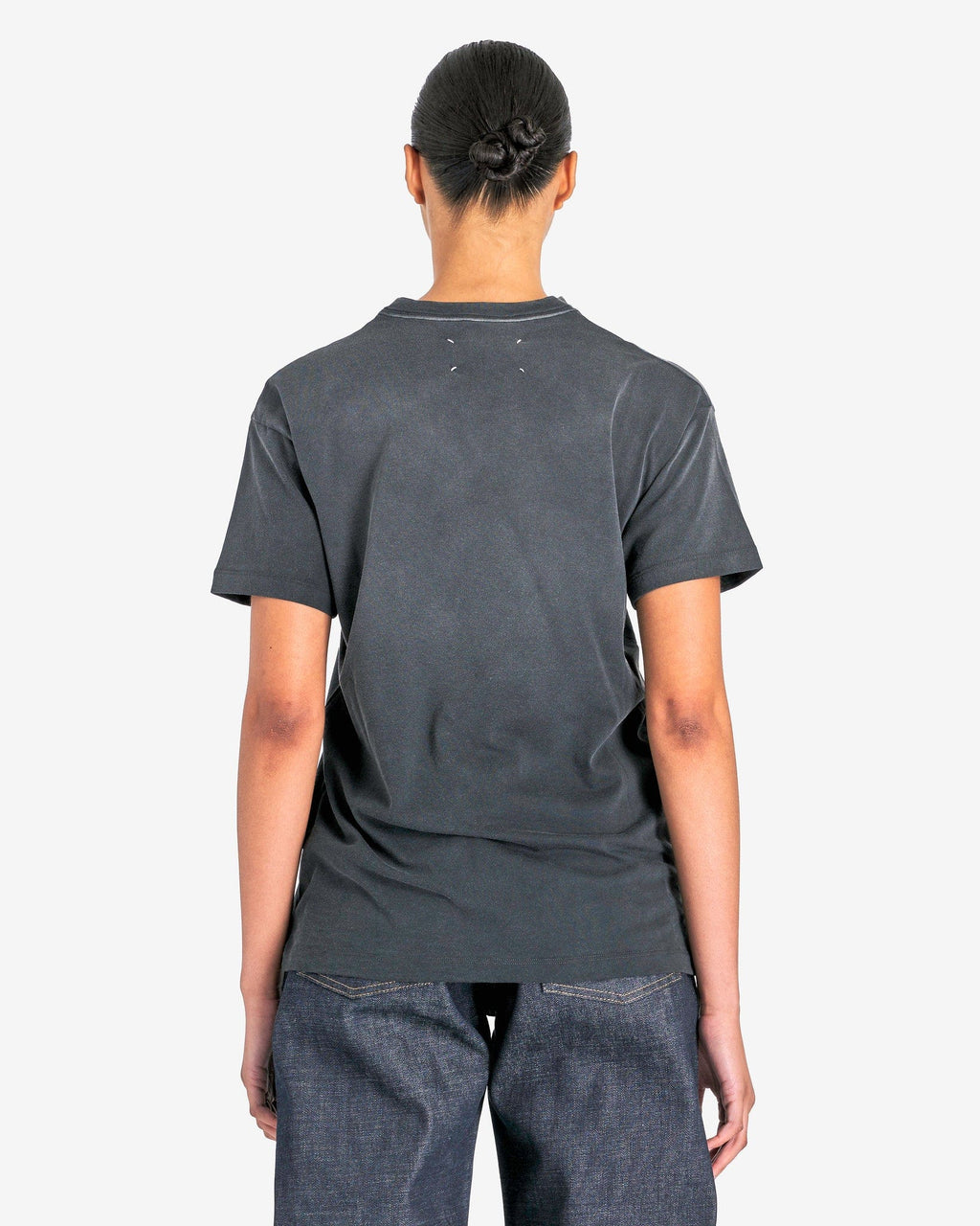 Womens Reverse Logo T-Shirt In Washed Black Maison margiela оригінал – Купити в Україні – детальний вид