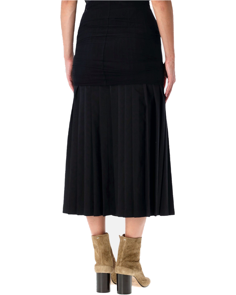 Оригінальна Wool Blend Pleated MIDI Skirt Maison margiela