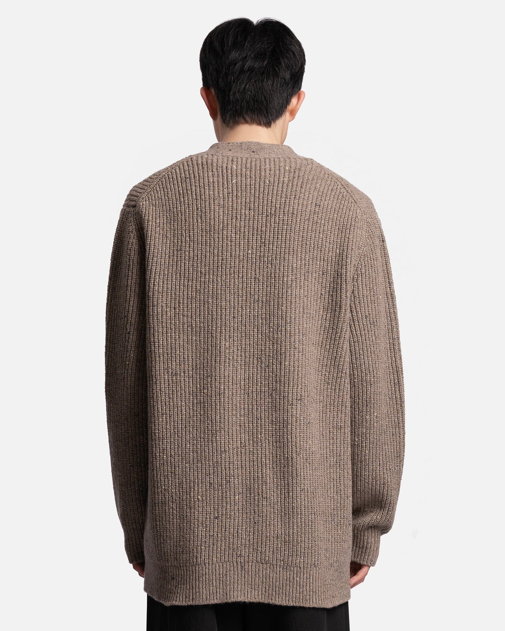 Оригінальна Wool Cardigan In Walnut Maison margiela – детальний вид