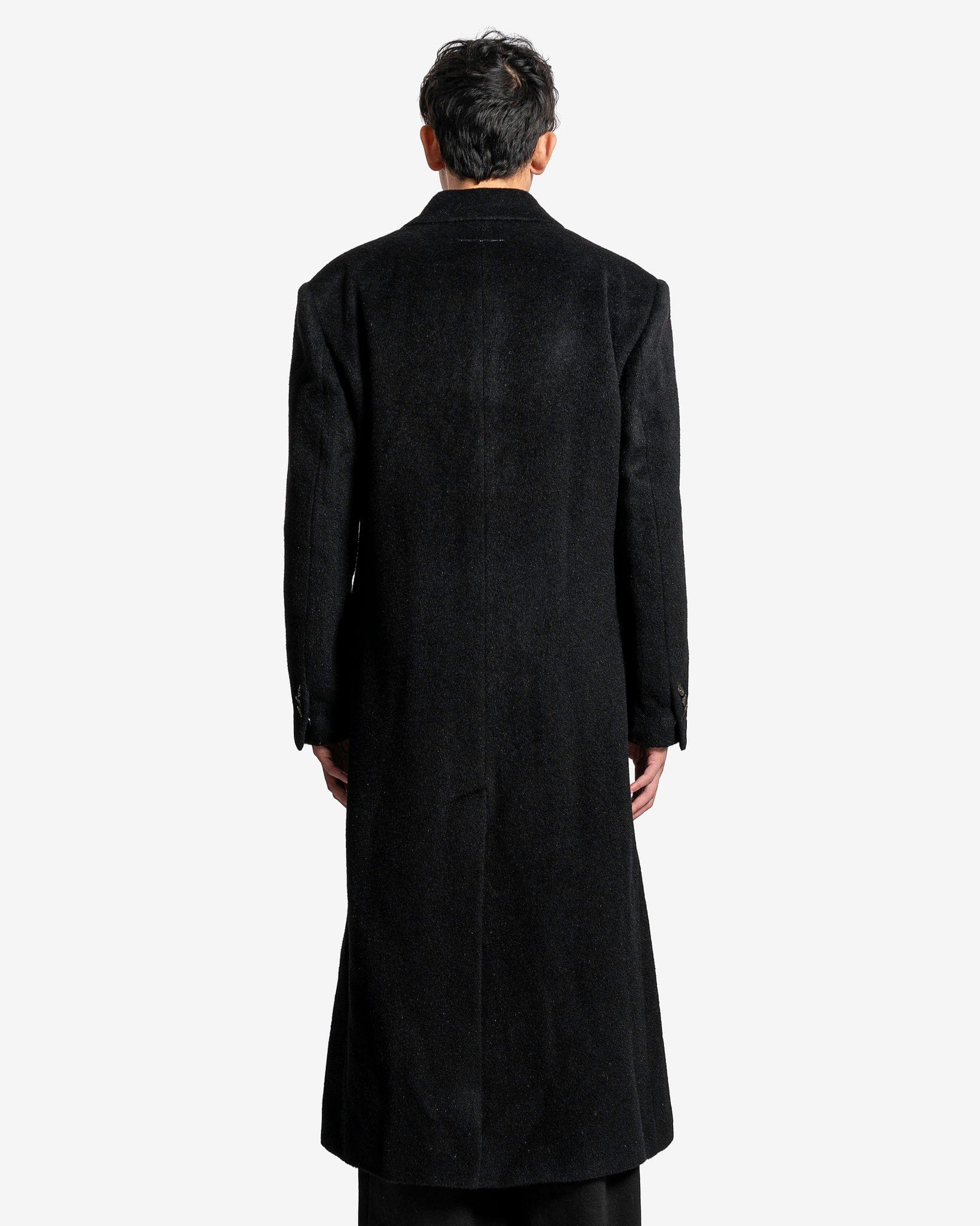 Wool Coat In Black Maison margiela – Гарантія оригінальності – детальний вид
