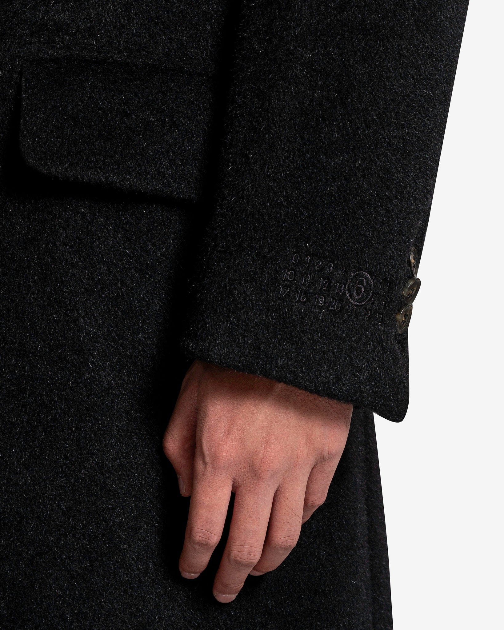 Wool Coat In Black Maison margiela – Гарантія оригінальності – збільшений вид