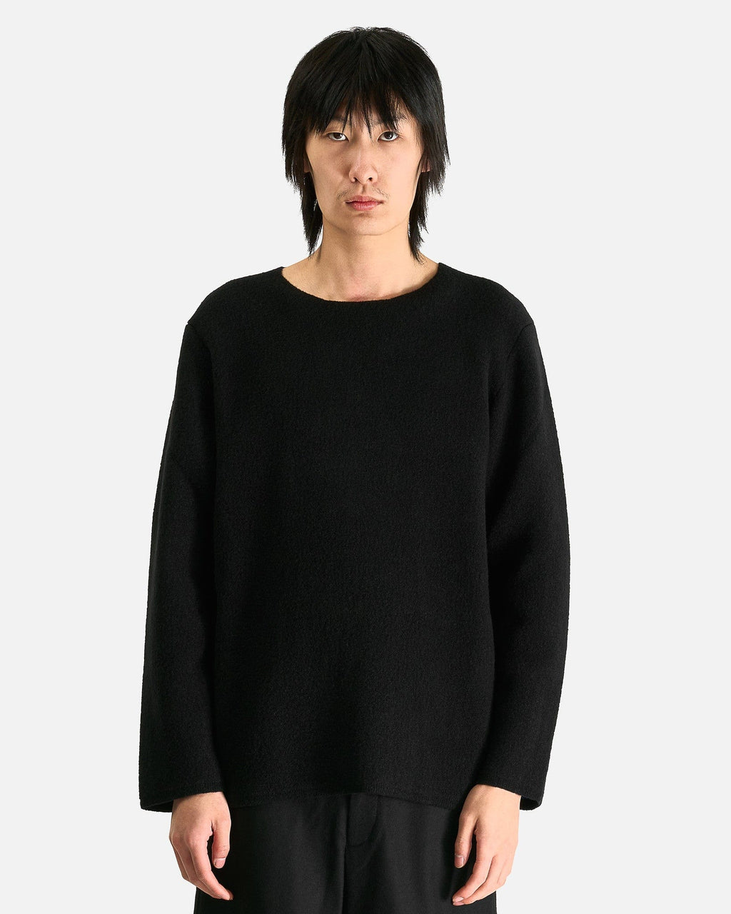Wool Nylon Sweater In Black Comme des garcons оригінал – Купити в Україні – боковий вид